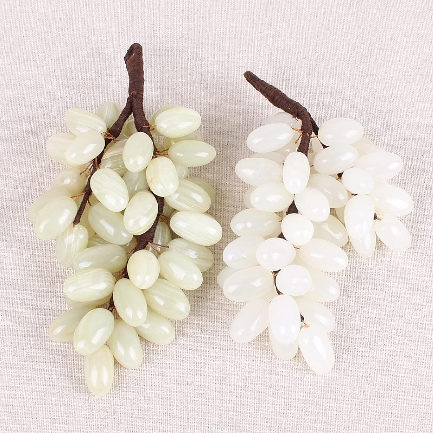 KAFANYA Jadeite Jade Onyx Grapes Decorative Ornament