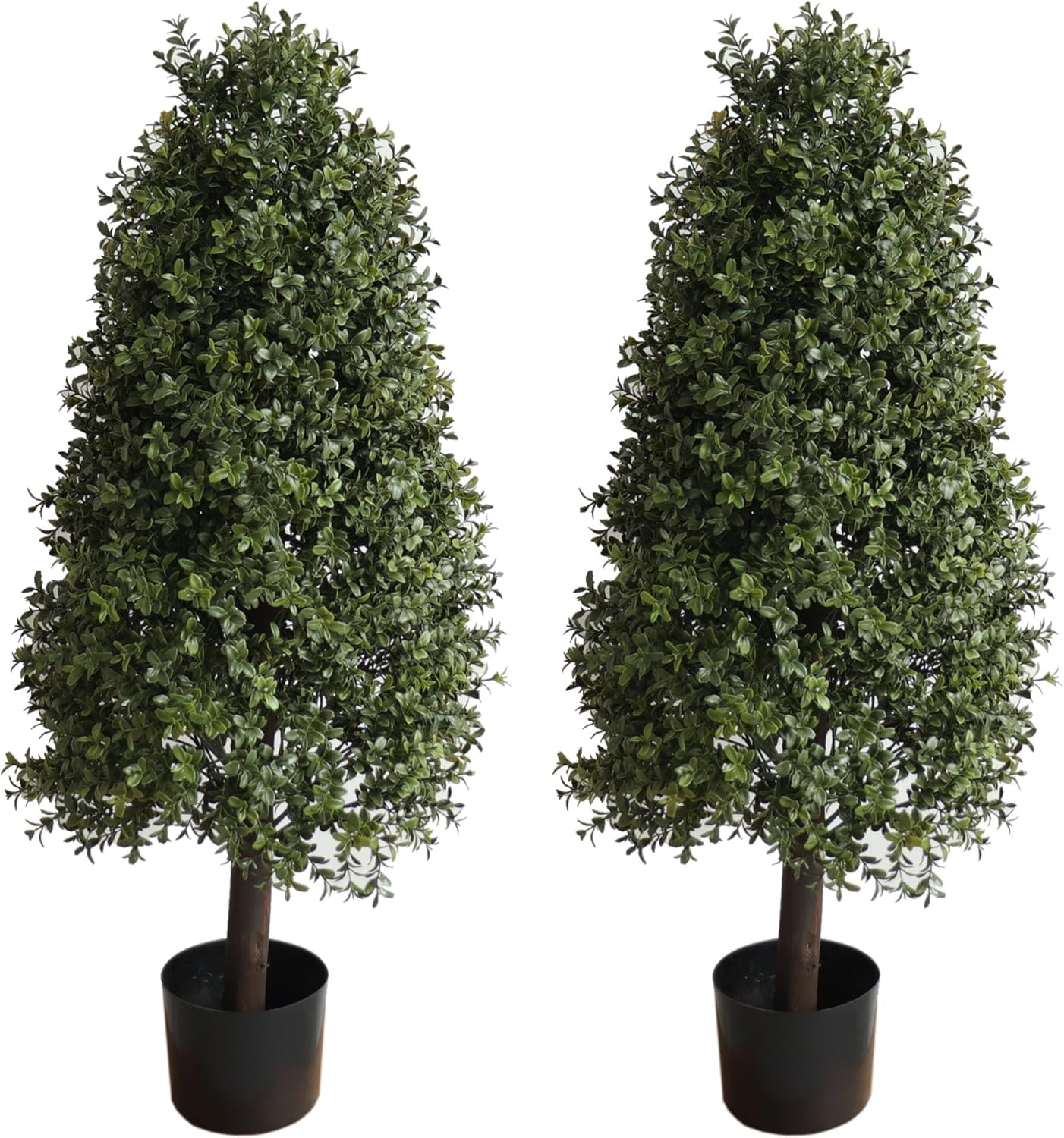 38in Artificial Boxwood Topiary Trees 2Pack