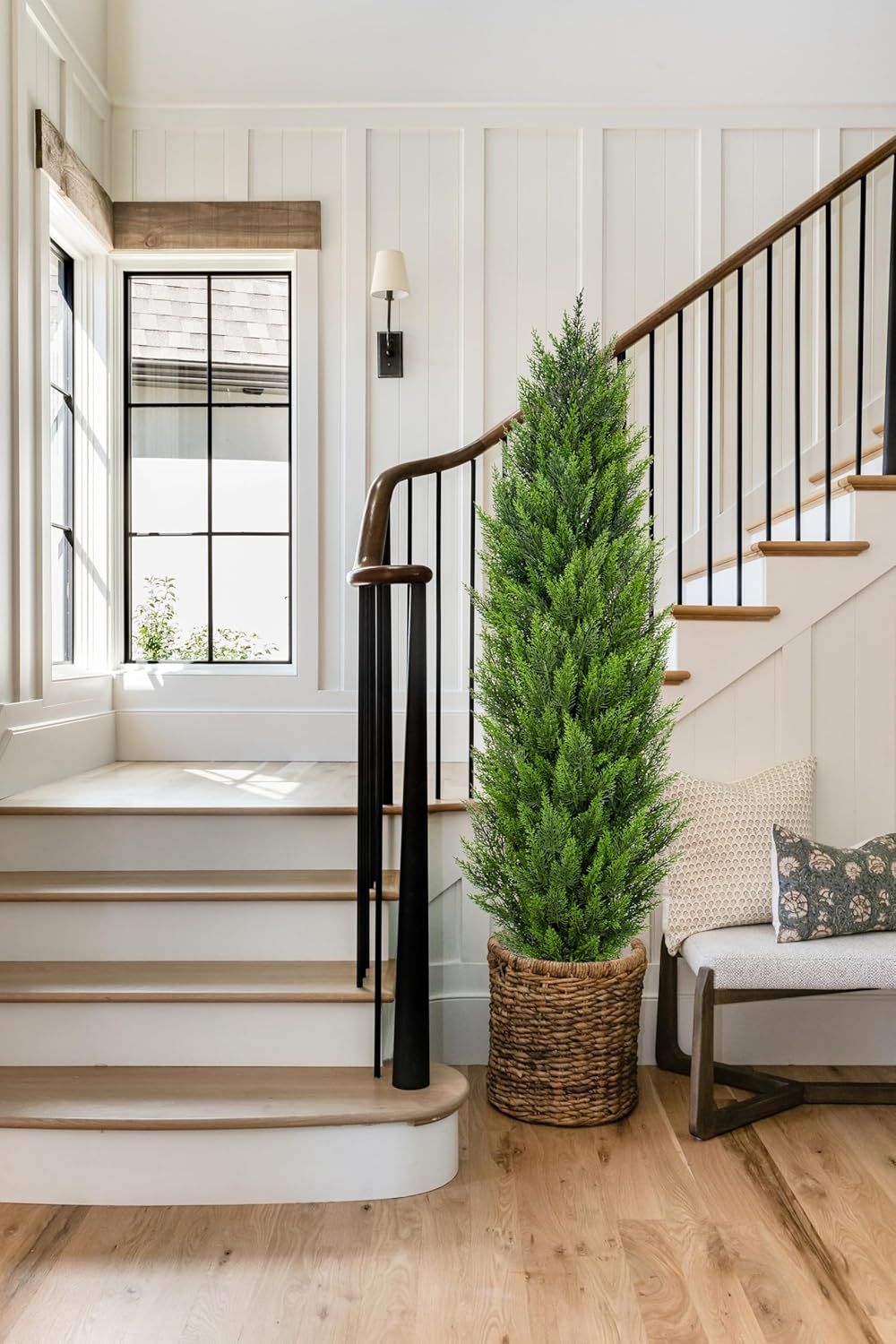 Briful 5ft Cedar Topiary Trees Artificial Set of 2