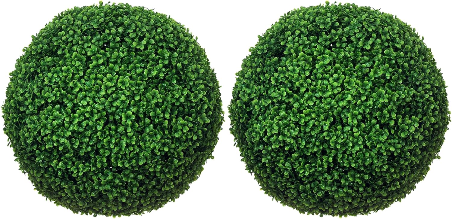 HOMCOM Artificial Boxwood Topiary Ball Set of 2