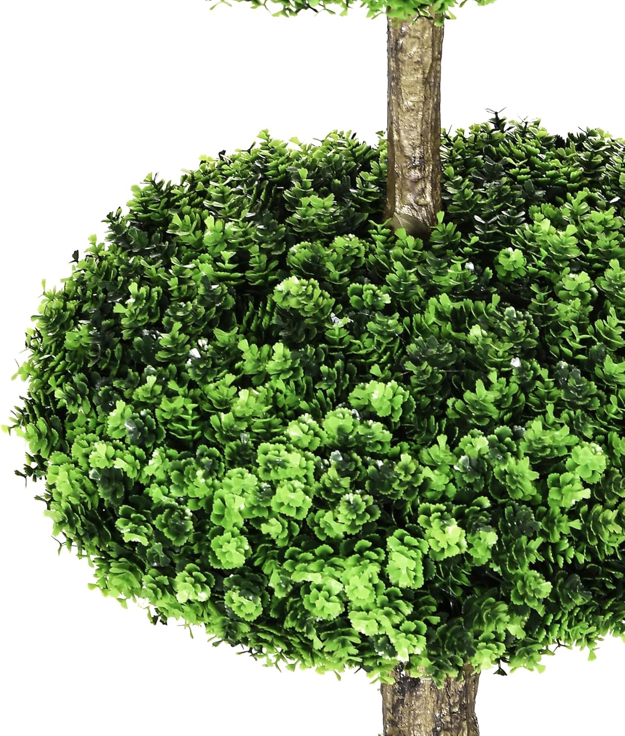 HOMCOM 2 Piece Artificial Boxwood Topiary Trees in Pots