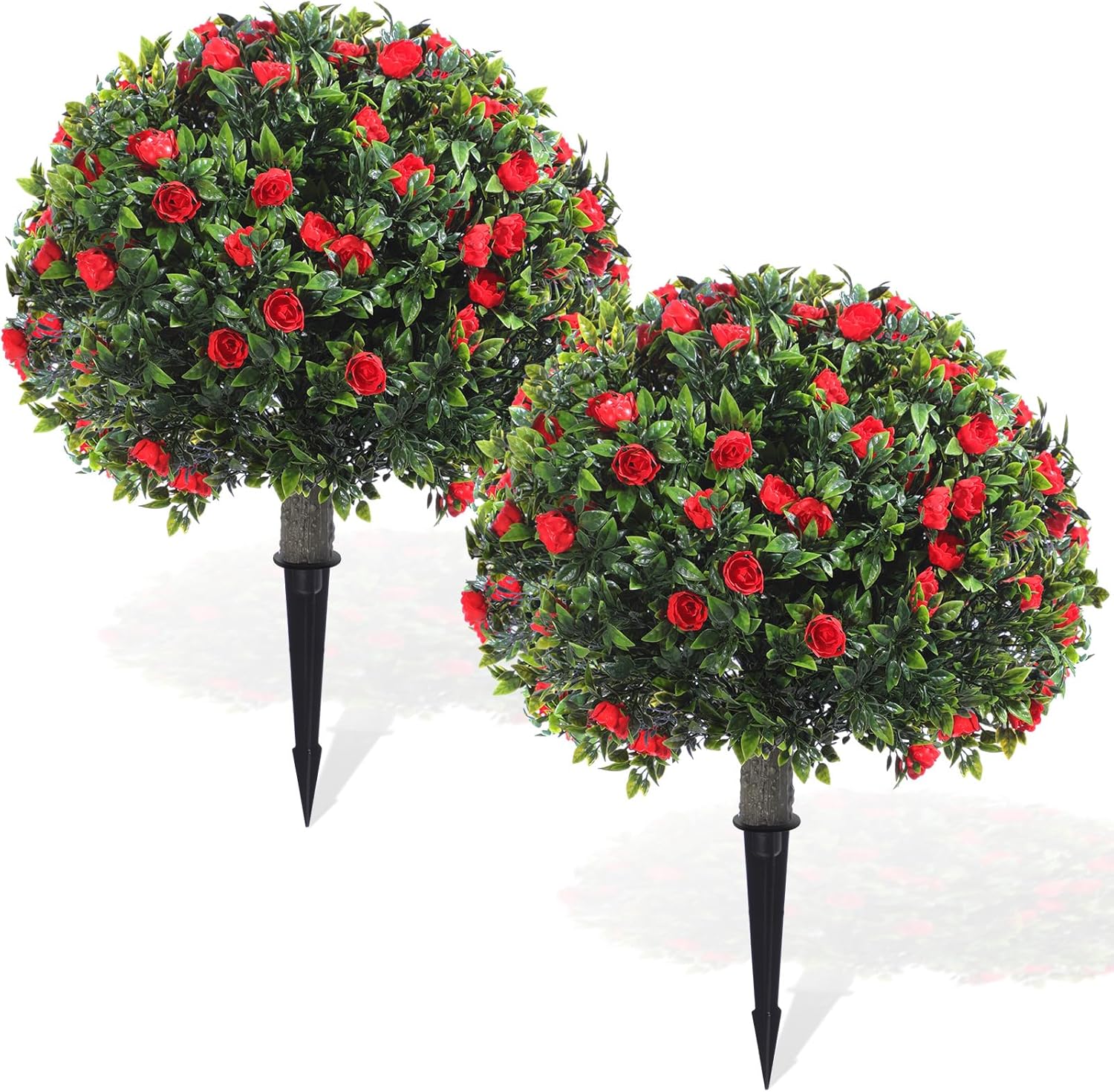Yunlly Set of 2 Artificial Boxwood Topiary Balls