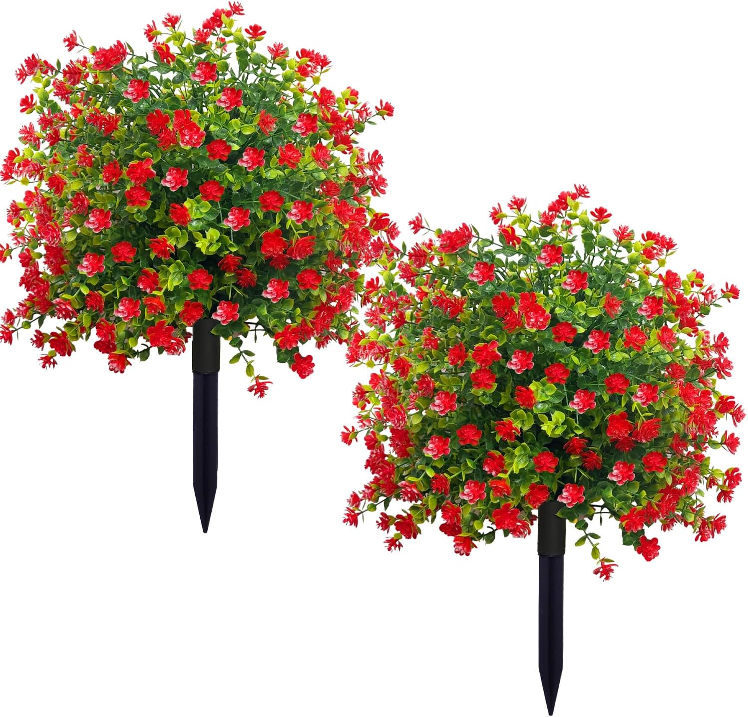 YUGYUM Artificial Topiary Boxwood Rose Balls 23 Set of 2