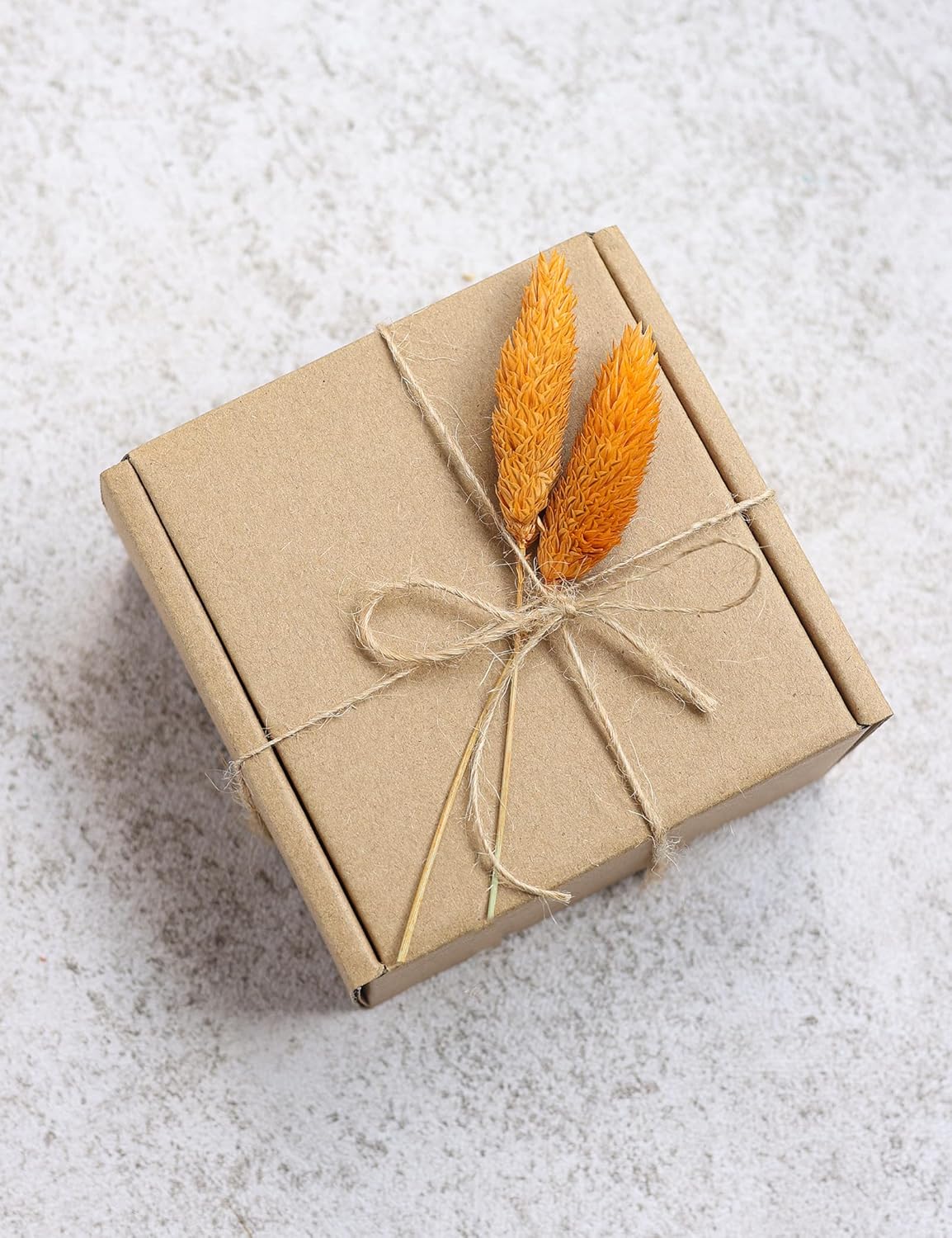 DIY Dried Flower Set with Twine Orange
