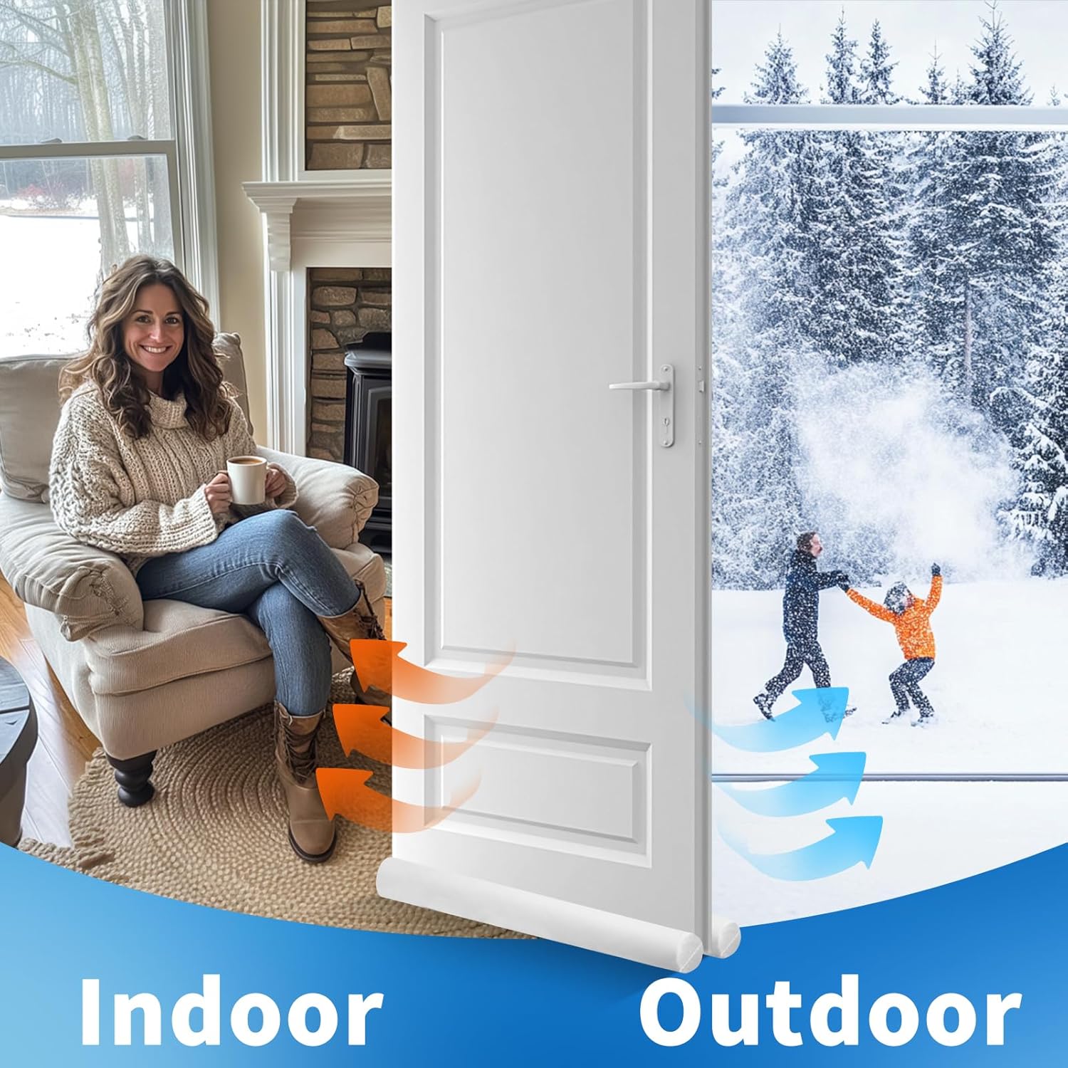 Neween Door Draft Stopper for Winter Insulation