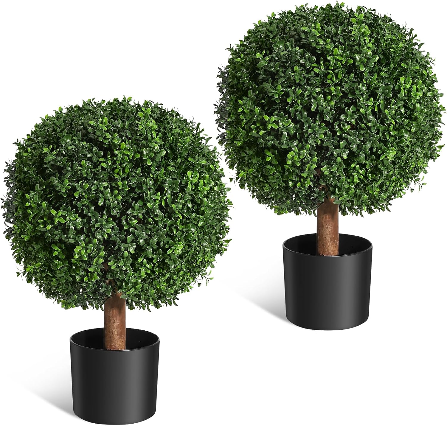 GarveeHome 24 Inch Artificial Topiary Boxwood Ball Set of 2
