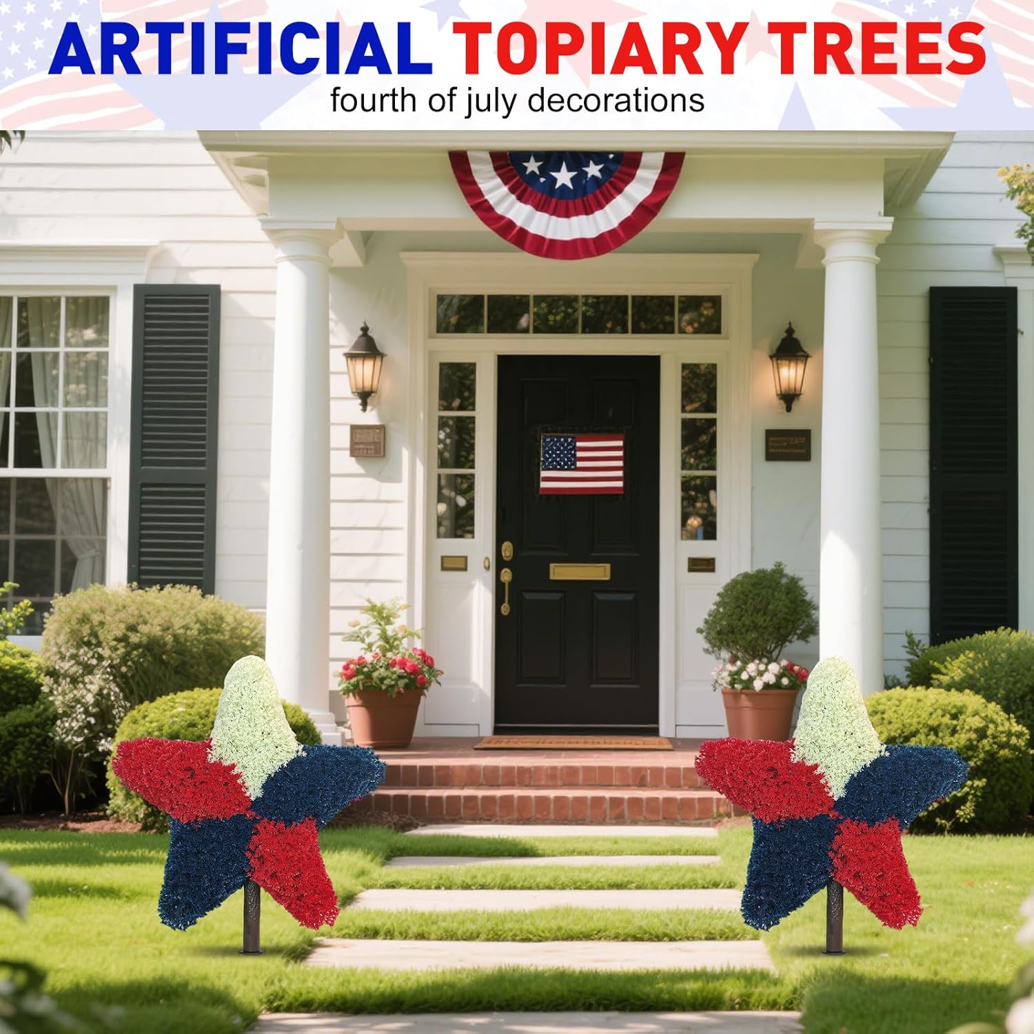 PakaLife 39 Inch Artificial Lavender Topiary Trees 2-Set
