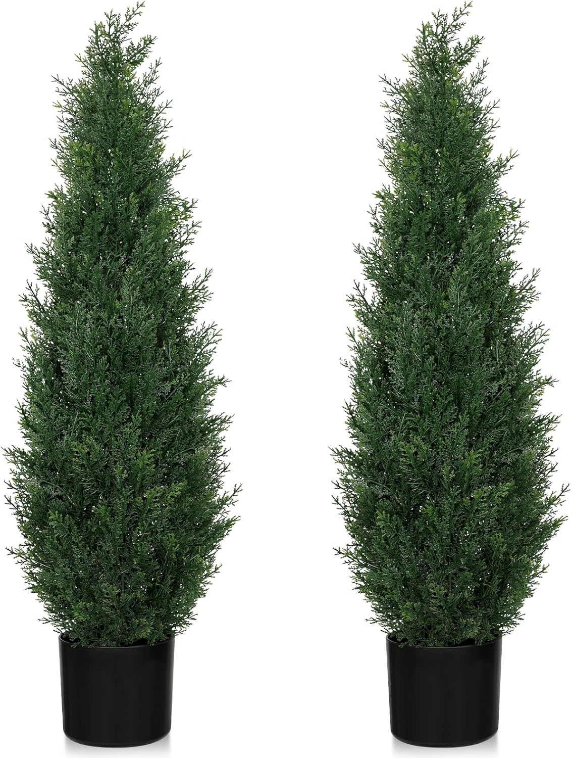 3FT Artificial Cedar Topiary Trees Set of 2