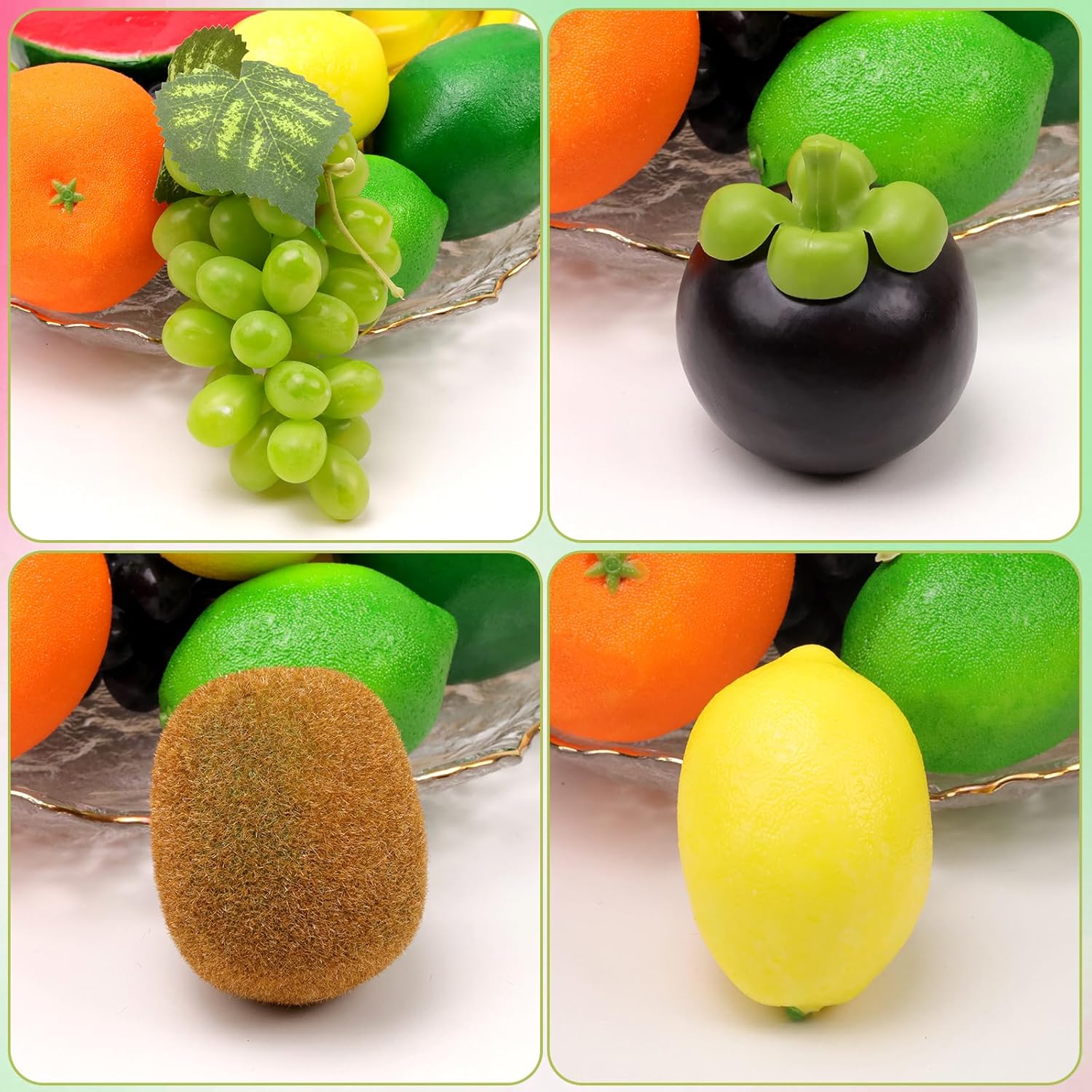 11 Pack Plastic Artificial Fruits for Home Decor