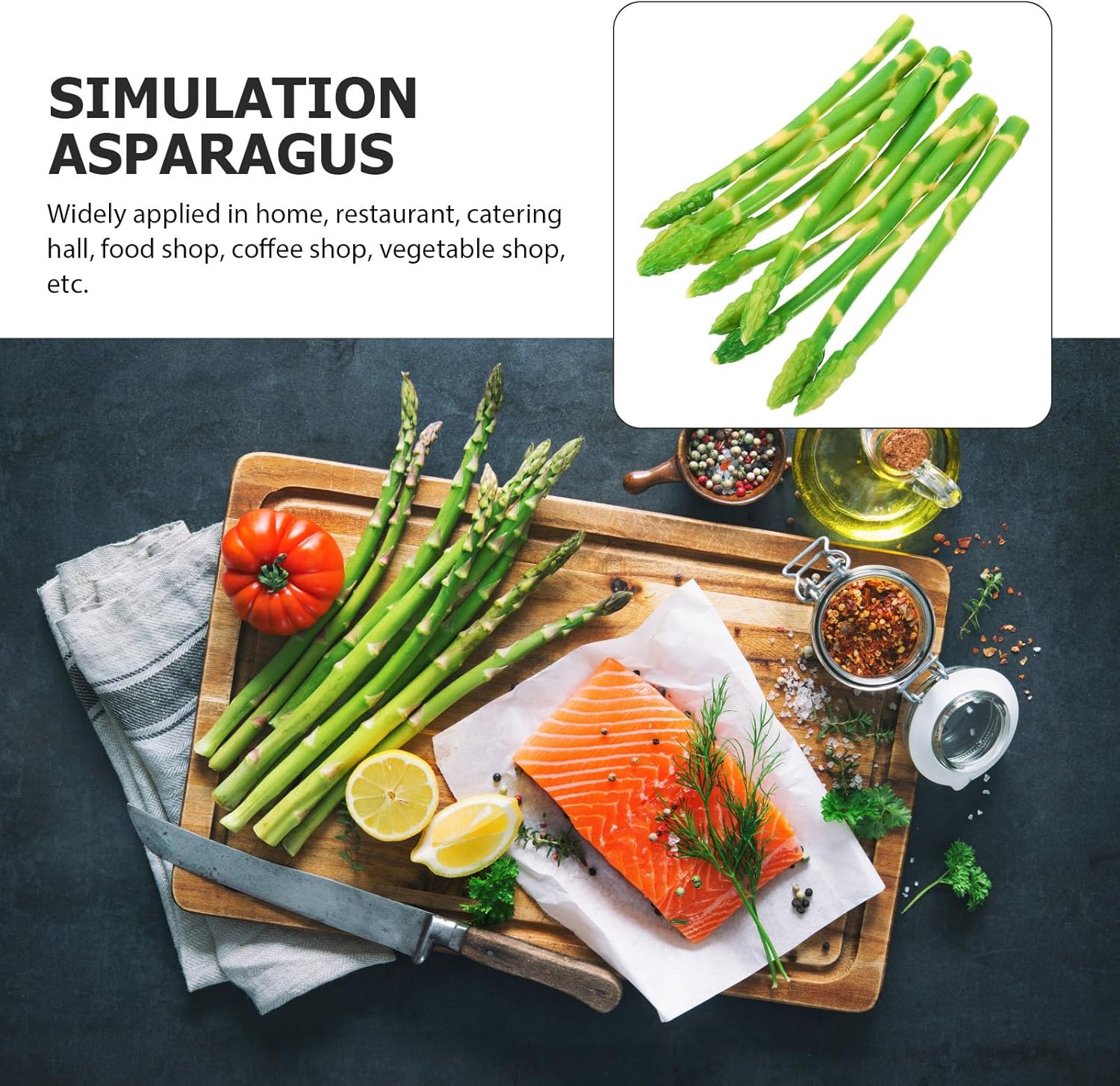DECHOUS 10Pcs Artificial Asparagus Display Props