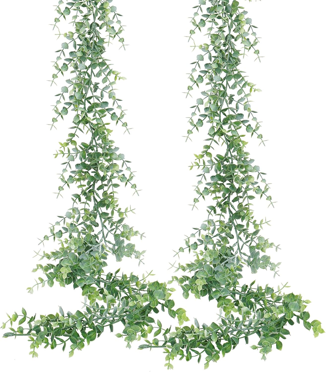 Dolicer 2 Pack Artificial Eucalyptus Garland Grey Green