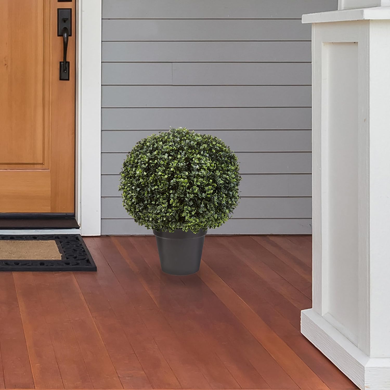 Pure Garden Artificial Topiary Ball - 21 Inch Faux Plant Decor