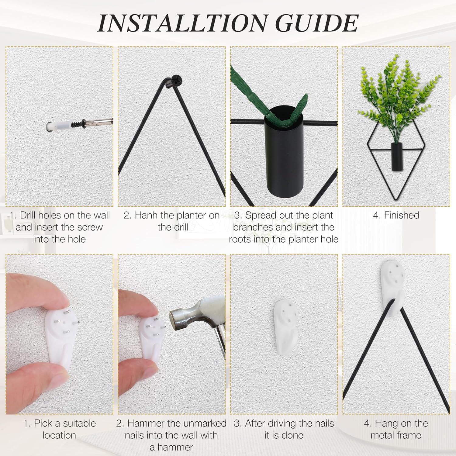 3 Pcs Wall Plants Artificial Decor Eucalyptus Set
