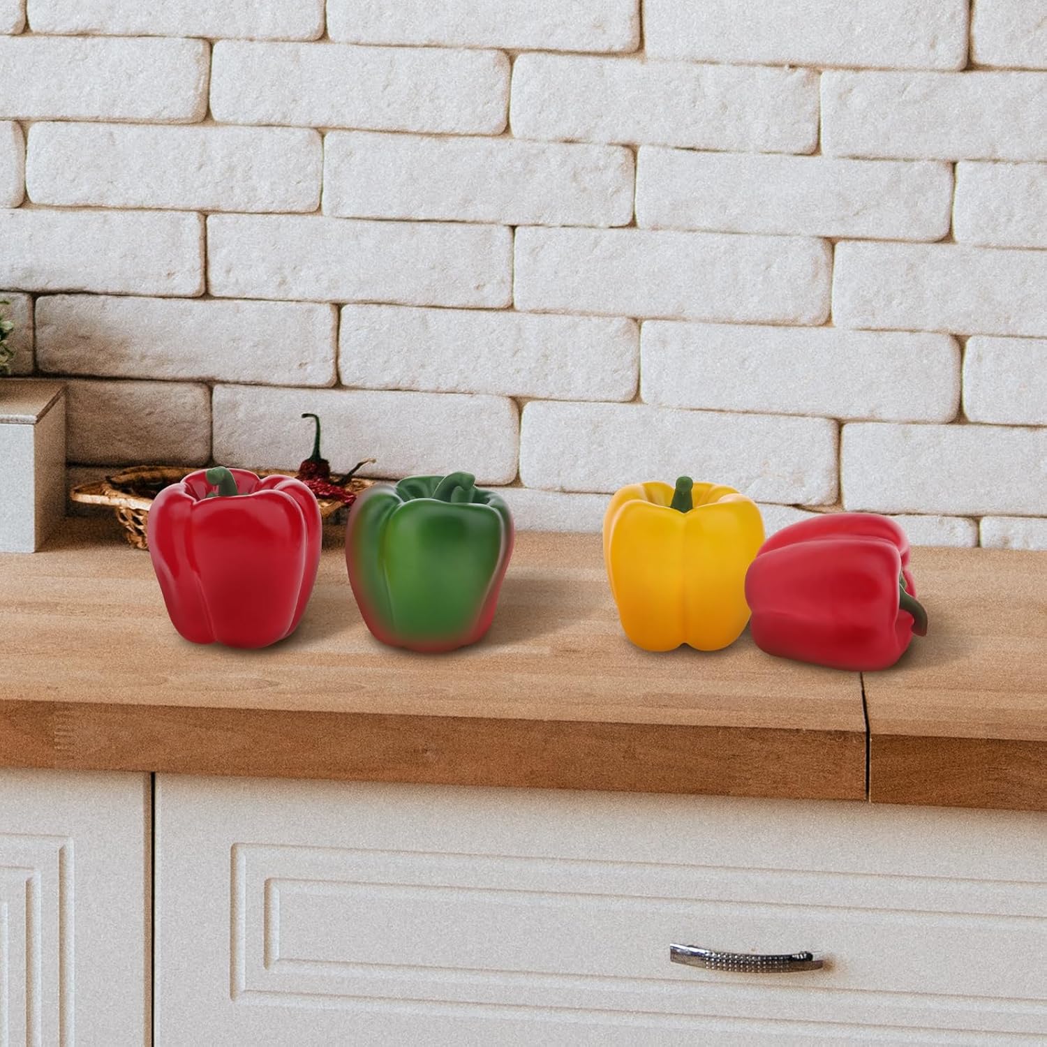 6pcs Artificial Bell Peppers Decoration for Home Party Photography