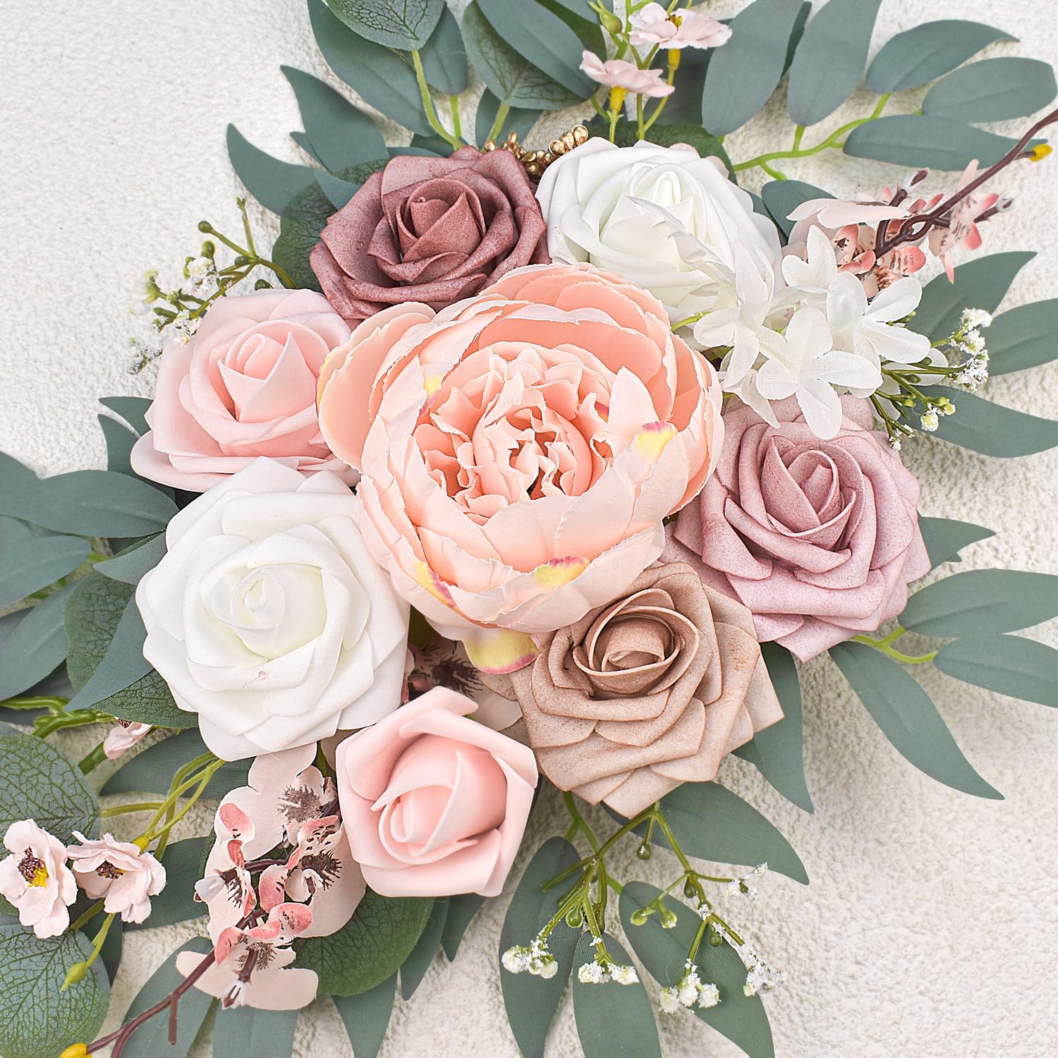 Finphoon Pink Wedding Arch Flowers Set of 2