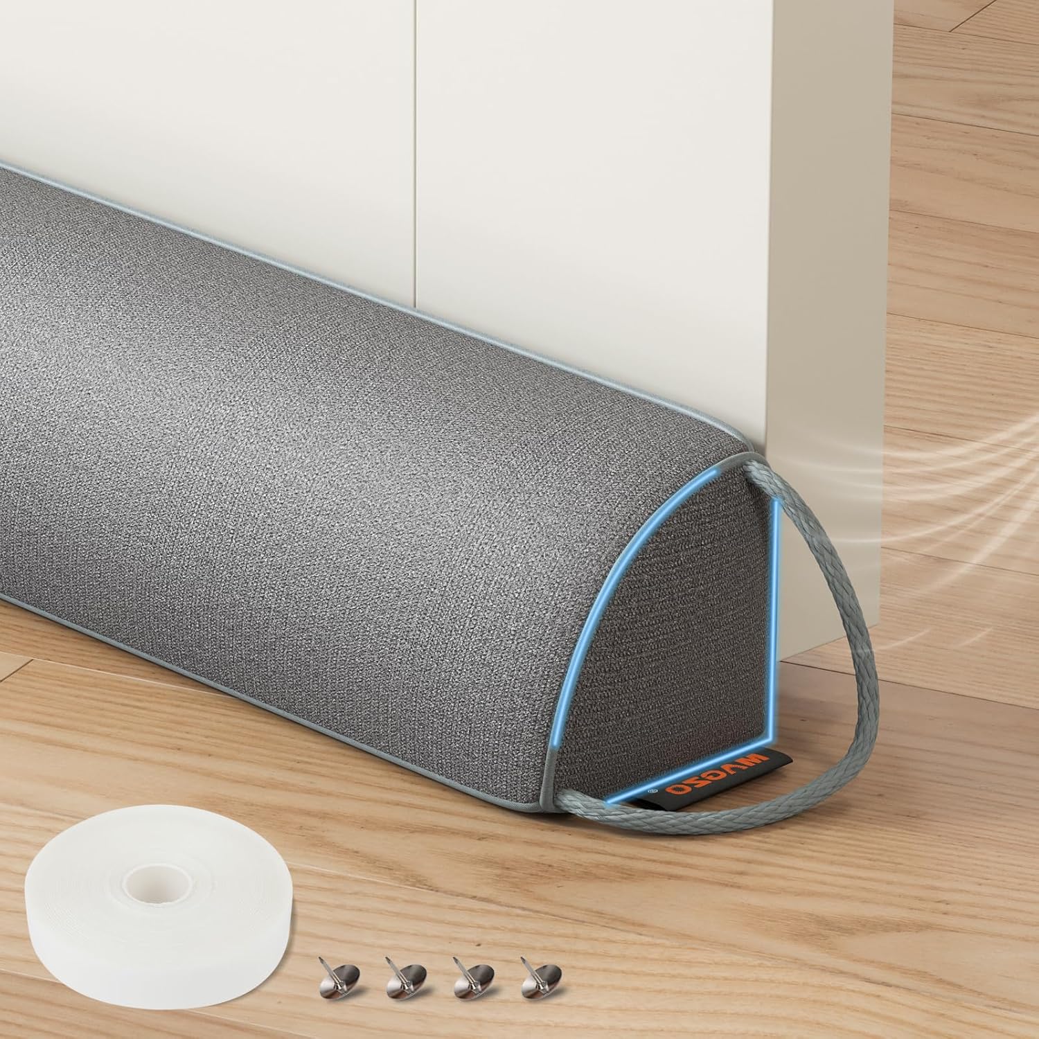 MAGZO Door Draft Stopper 36 Inches Gray