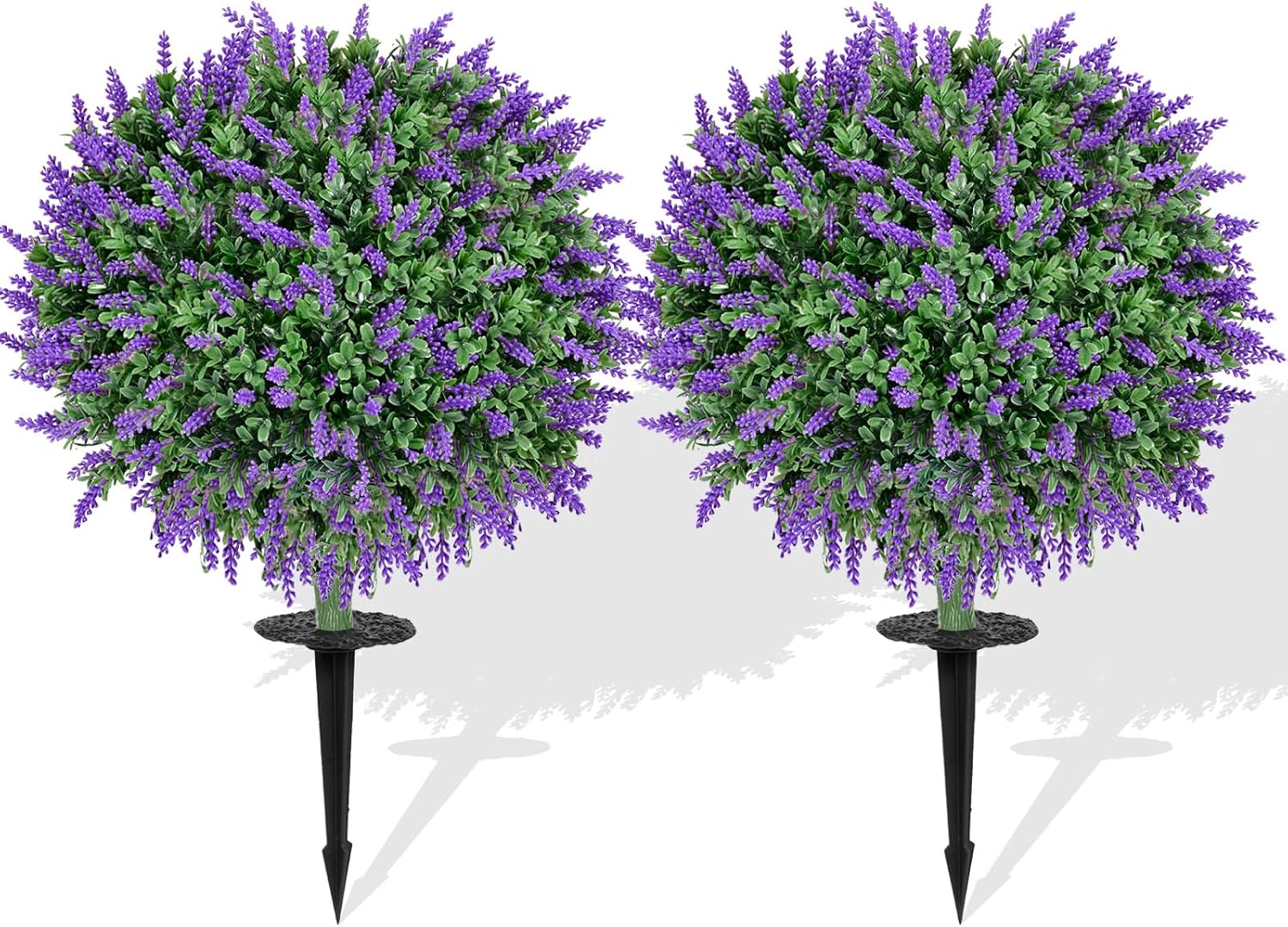 Artificial Boxwood Topiary Balls with Lavender Set of 2