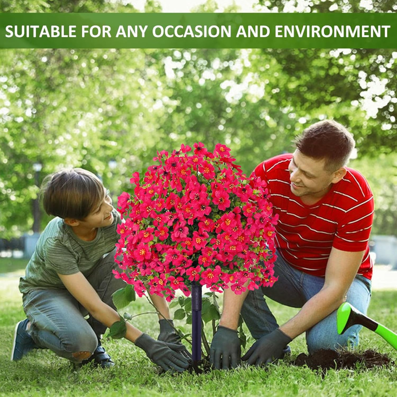 236in Artificial Violet Topiary Tree with Ground Spikes 1