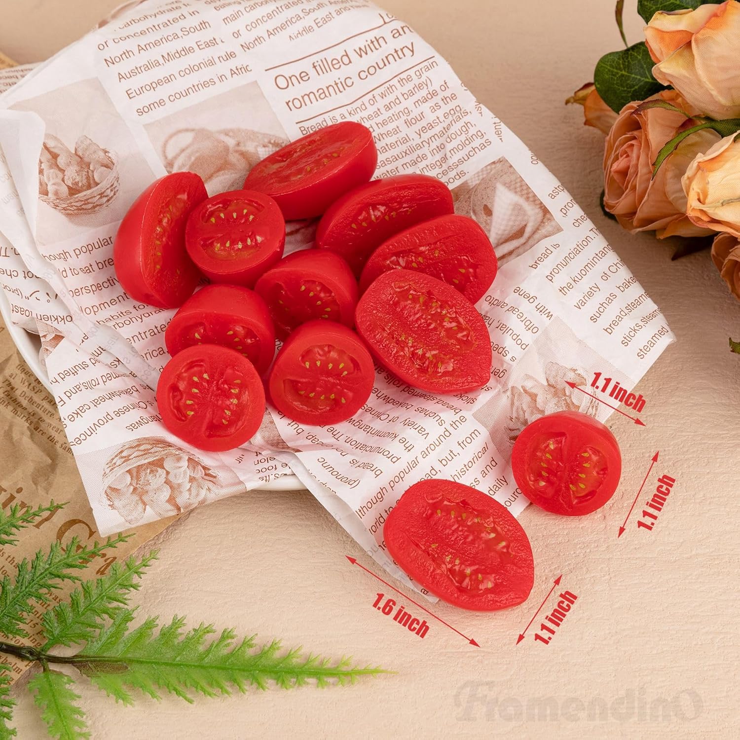 Framendino 12 Pack Artificial Cherry Tomatoes Decorative Props