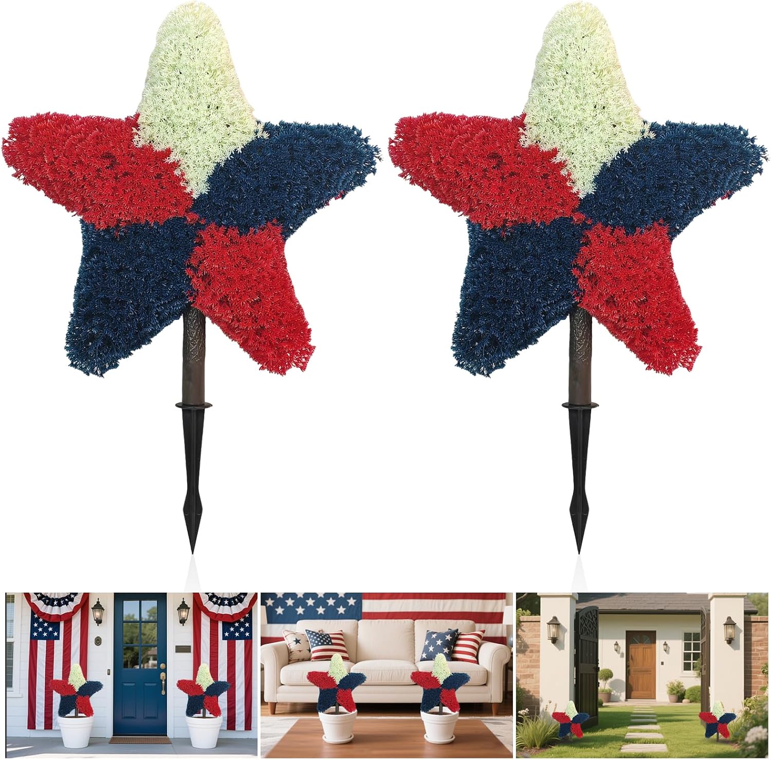 PakaLife 39 Inch Artificial Lavender Topiary Trees 2-Set