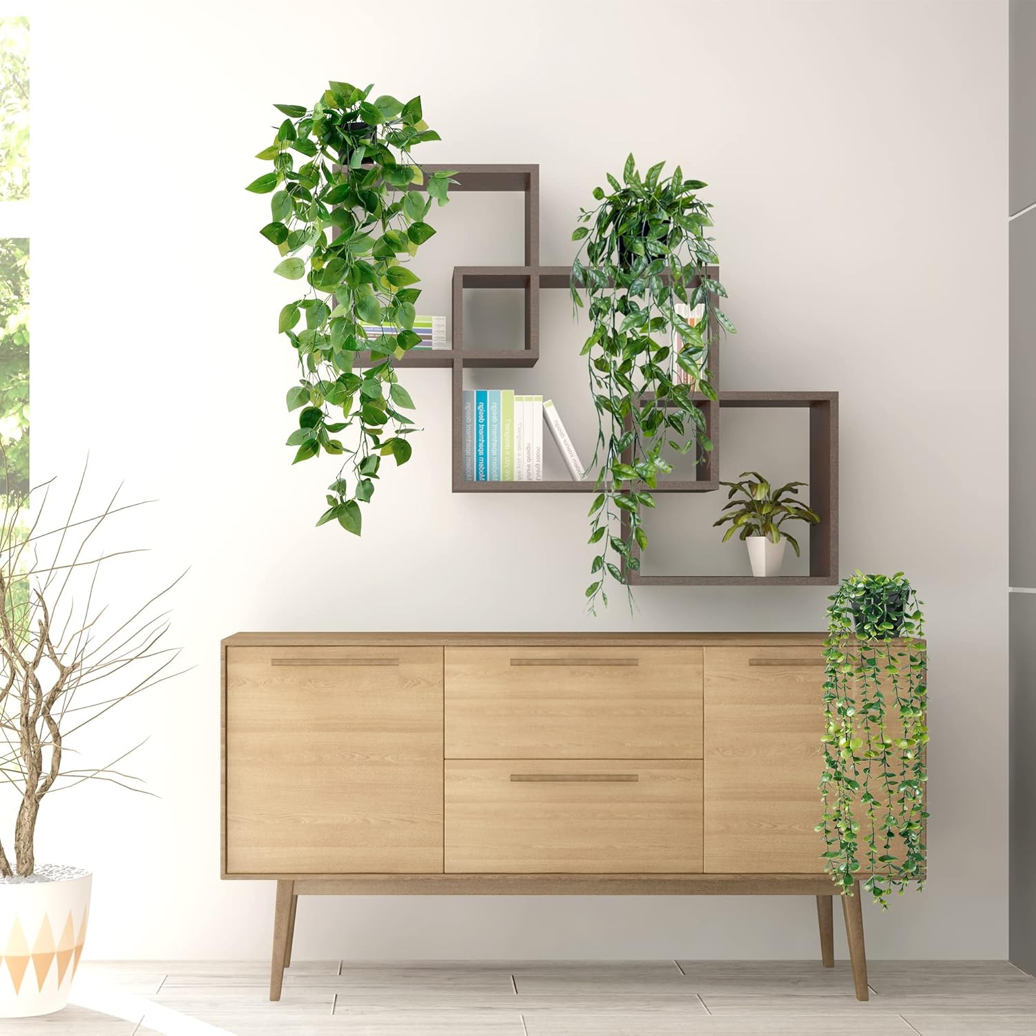 Sggvecsy 6 Pack Artificial Hanging Plants for Home Decor