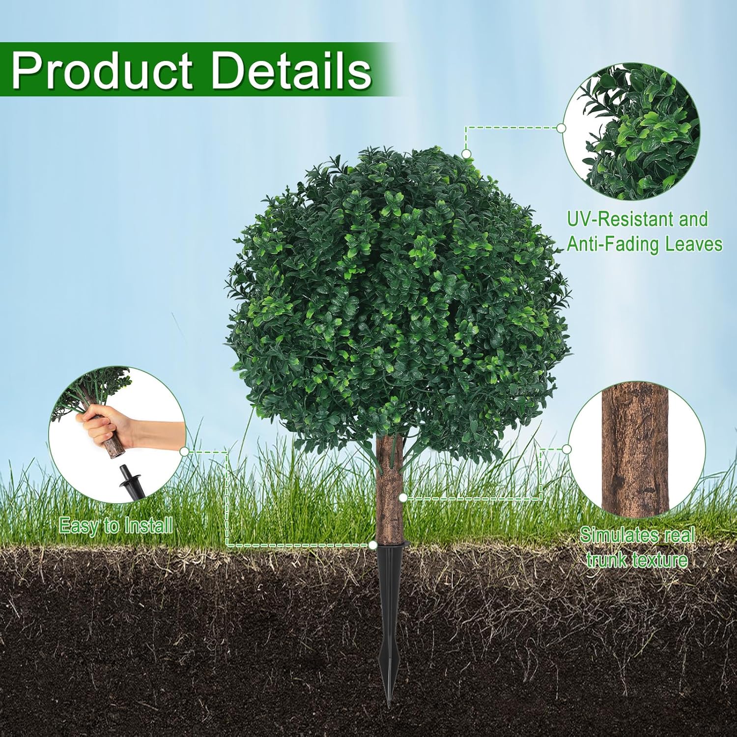 Artificial Cypress Topiary for Garden and Porch