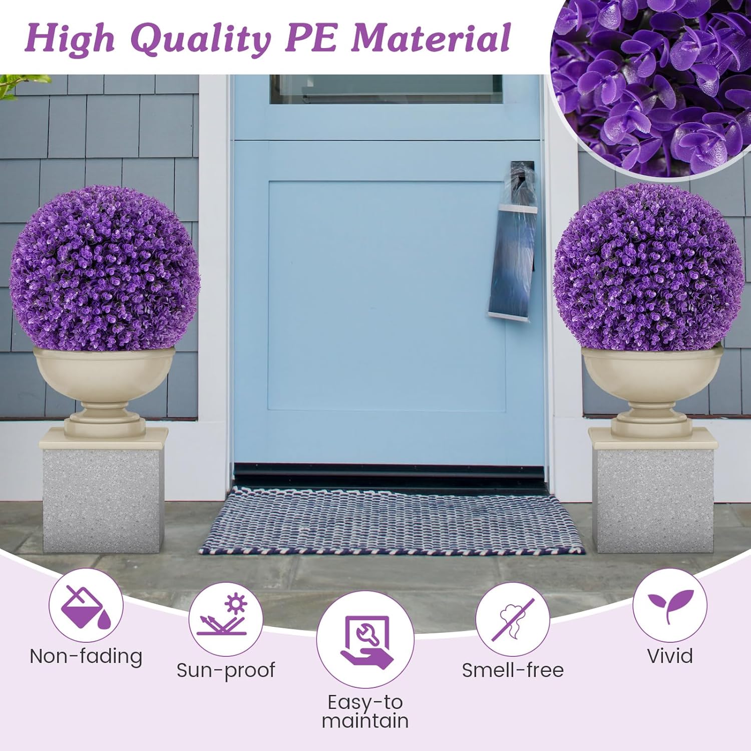 Goplus 175 Inch Artificial Topiary Balls Set of 2