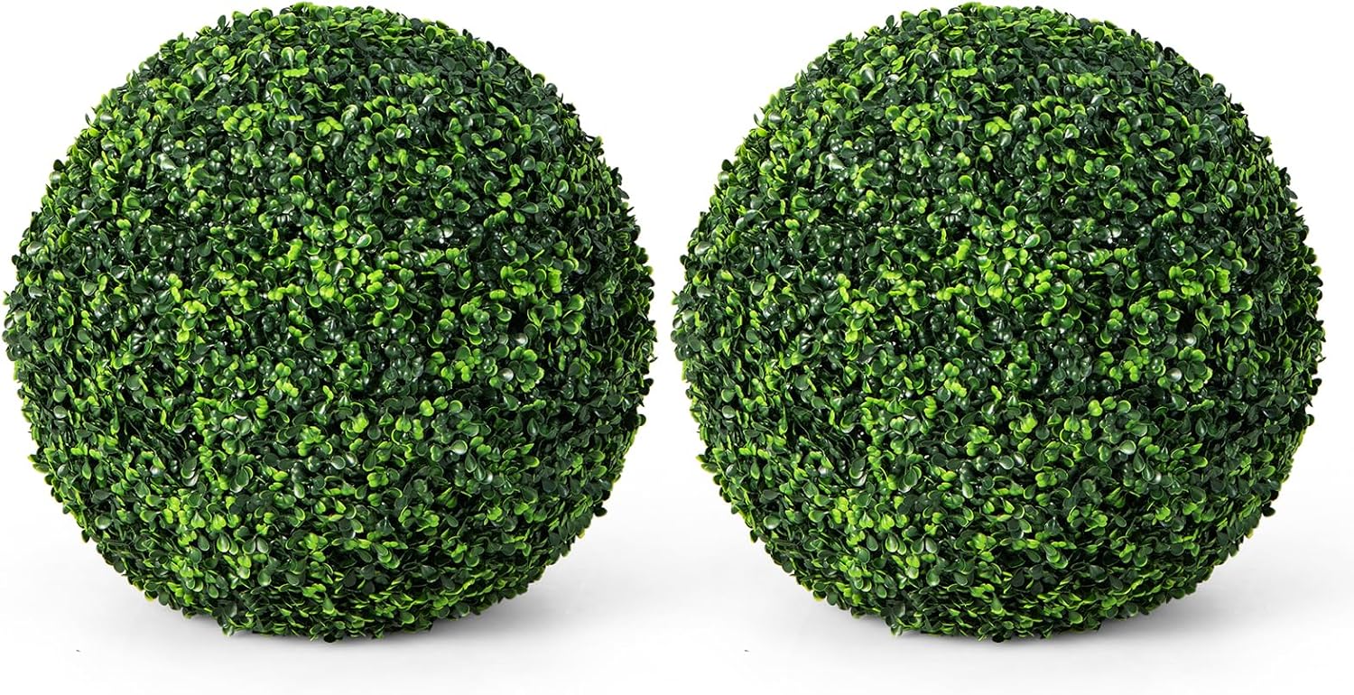 Goplus 2PCS 19 Inch Artificial Topiary Ball Set