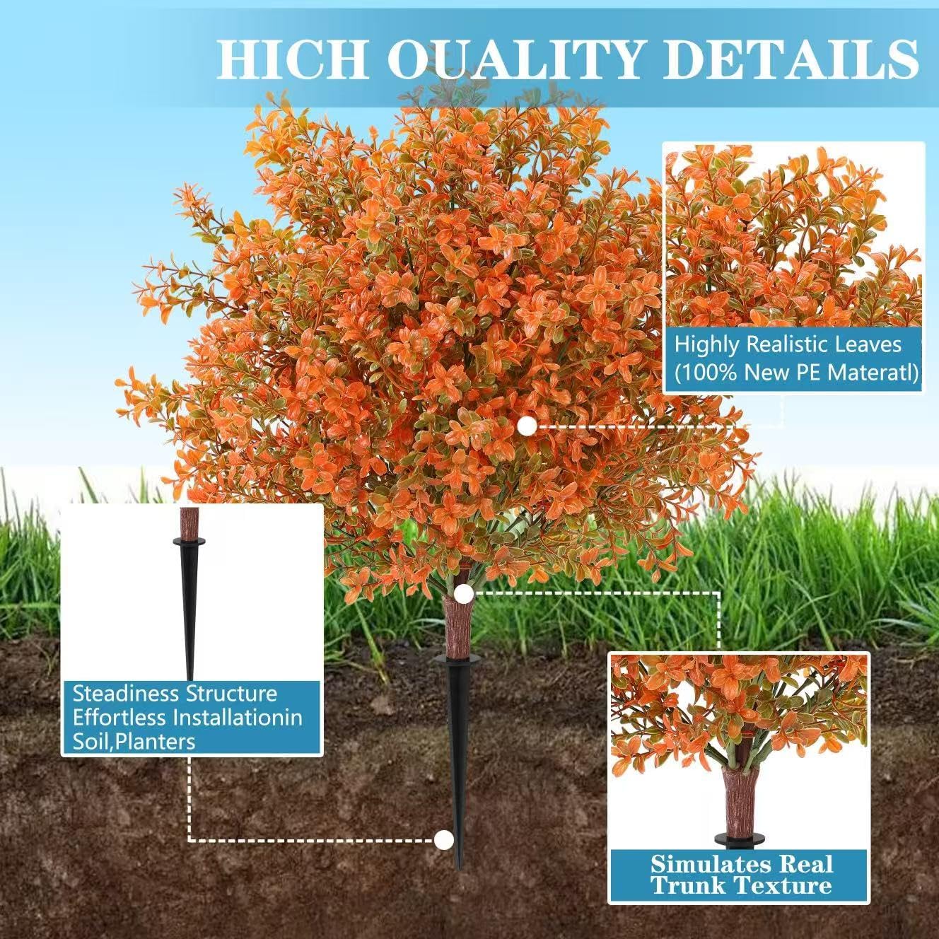 Artificial Eucalyptus Tree with Ground Spike 24Inch