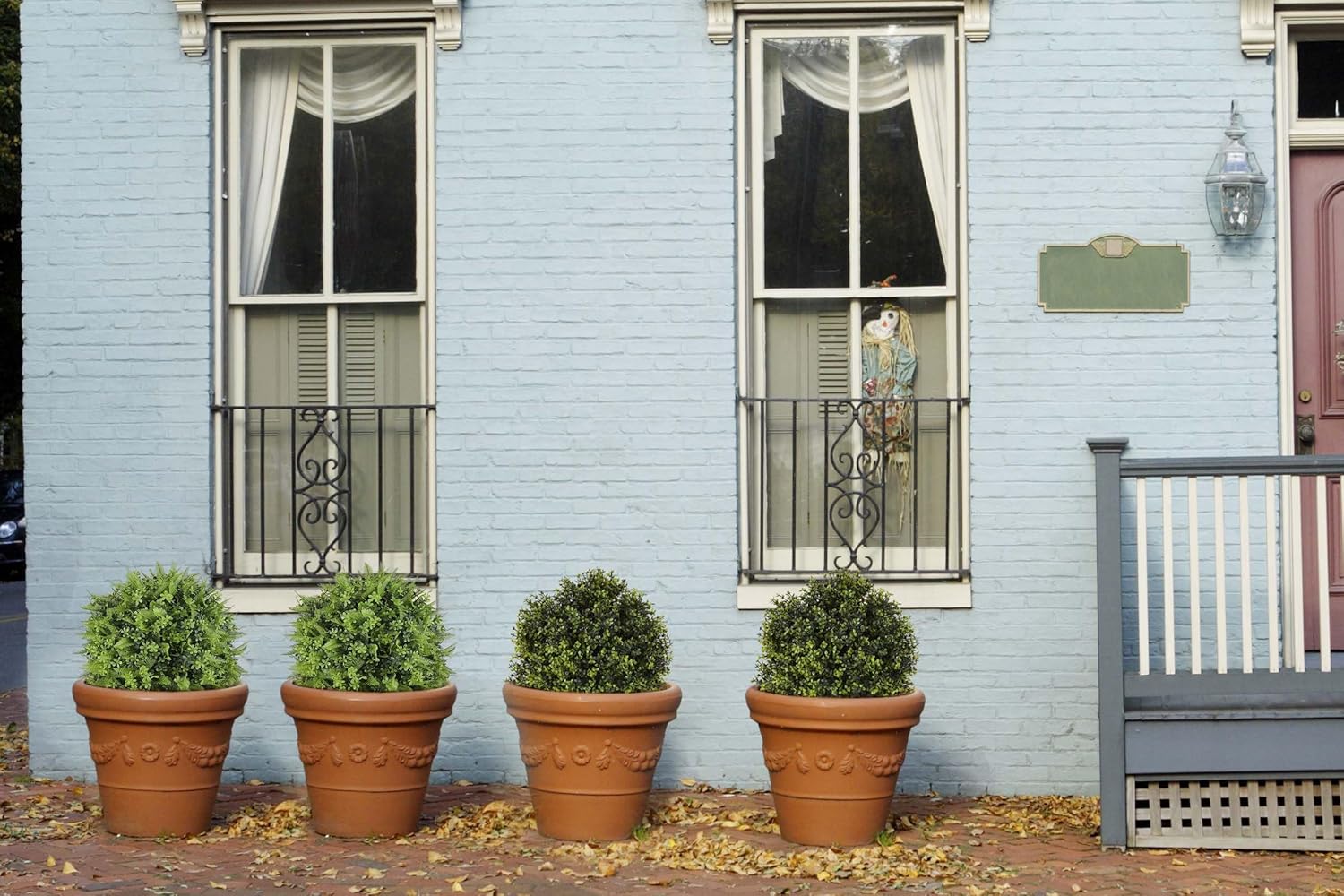 22 Inch Artificial Boxwood Topiary Trees Set of 2
