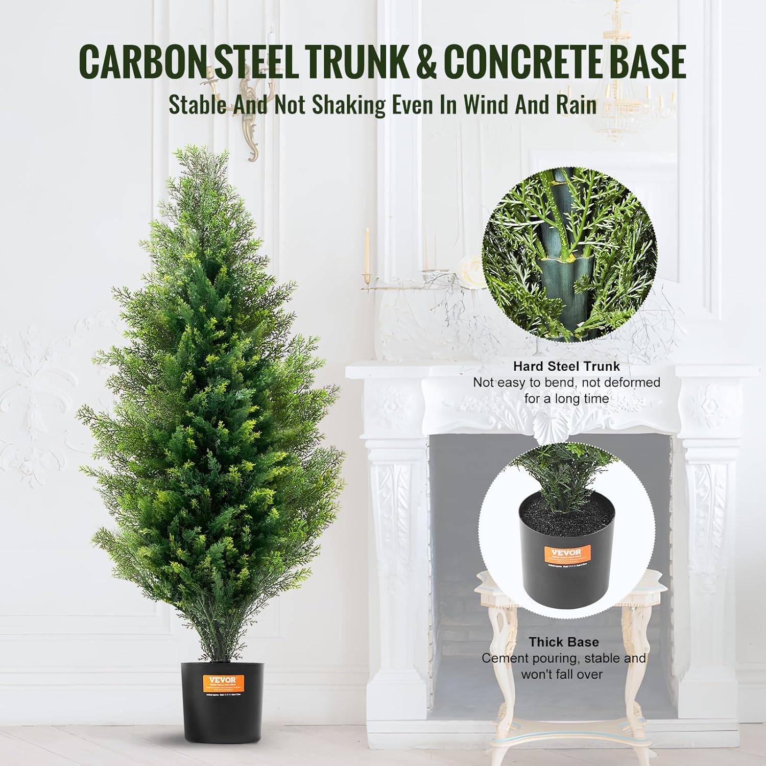 VEVOR Artificial Cedar Topiary Tree 36 Inch 2 Pack