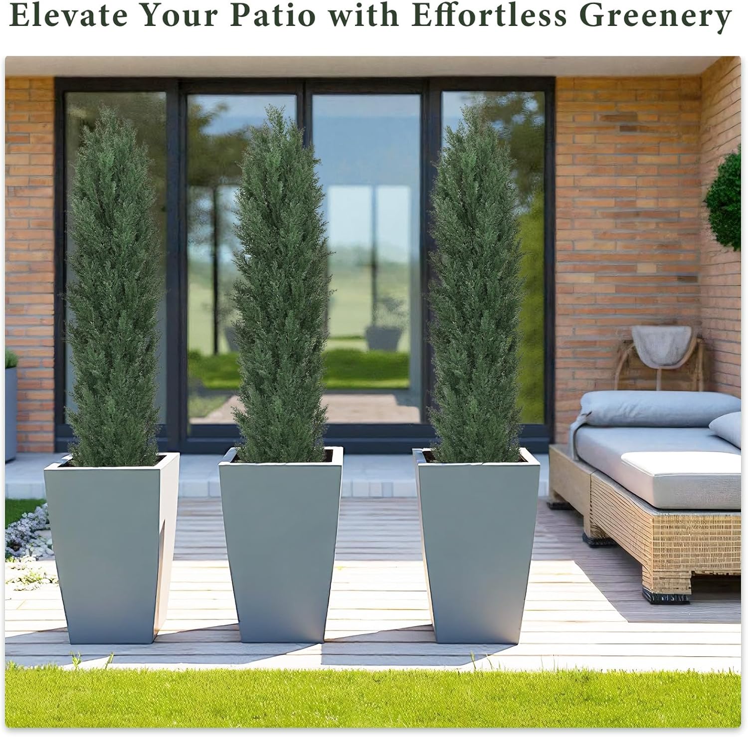 THE BLOOM TIMES 6ft Artificial Topiary Set of 2