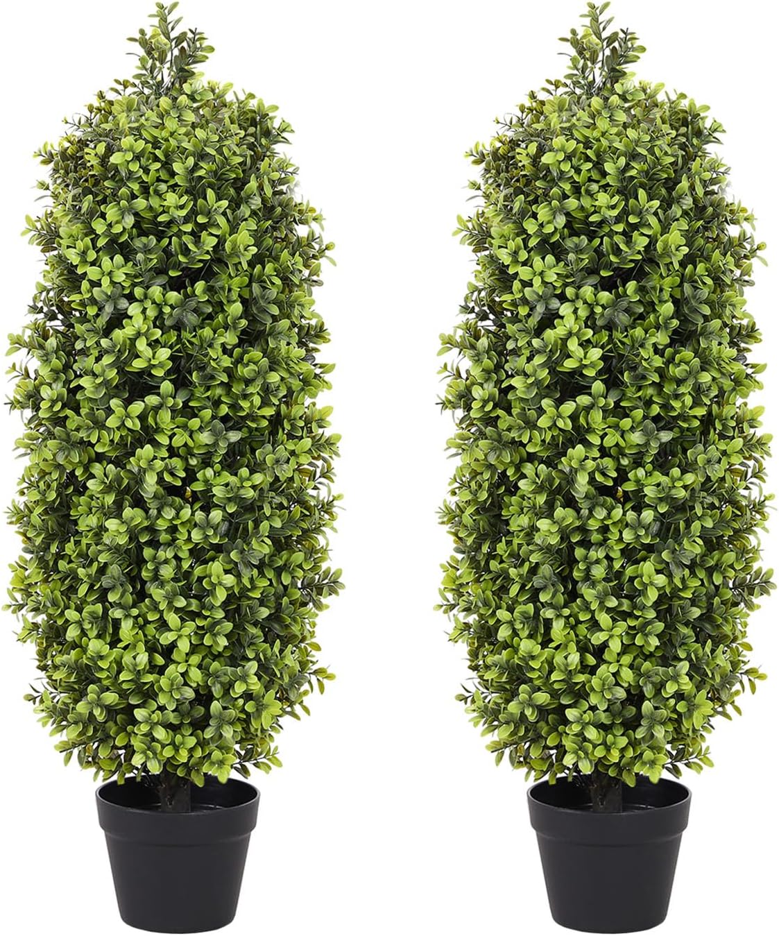 3ft Artificial Boxwood Topiary Trees Set of 2
