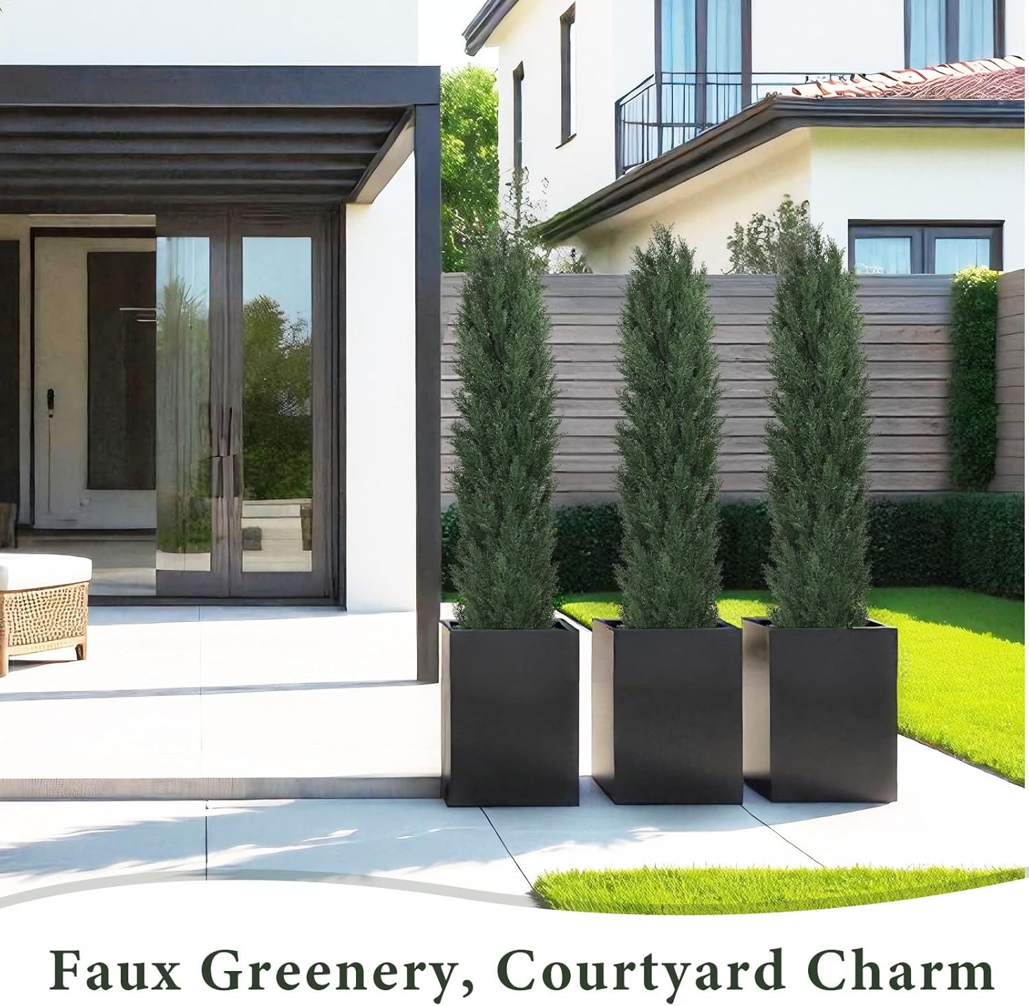 THE BLOOM TIMES 6ft Artificial Topiary Set of 2