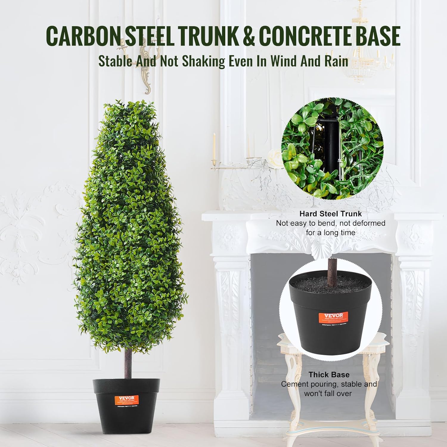VEVOR Artificial Boxwood Topiary Tree 36 Inch 2 Pack