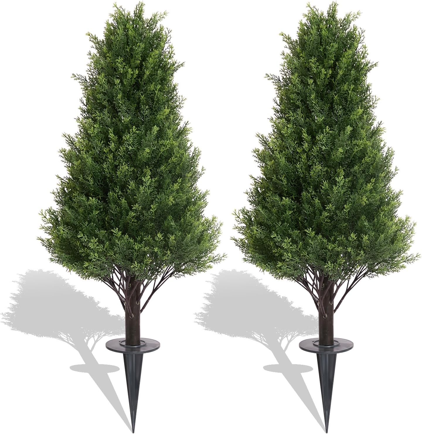 36 Inch Artificial Cedar Topiary Trees Set of 2
