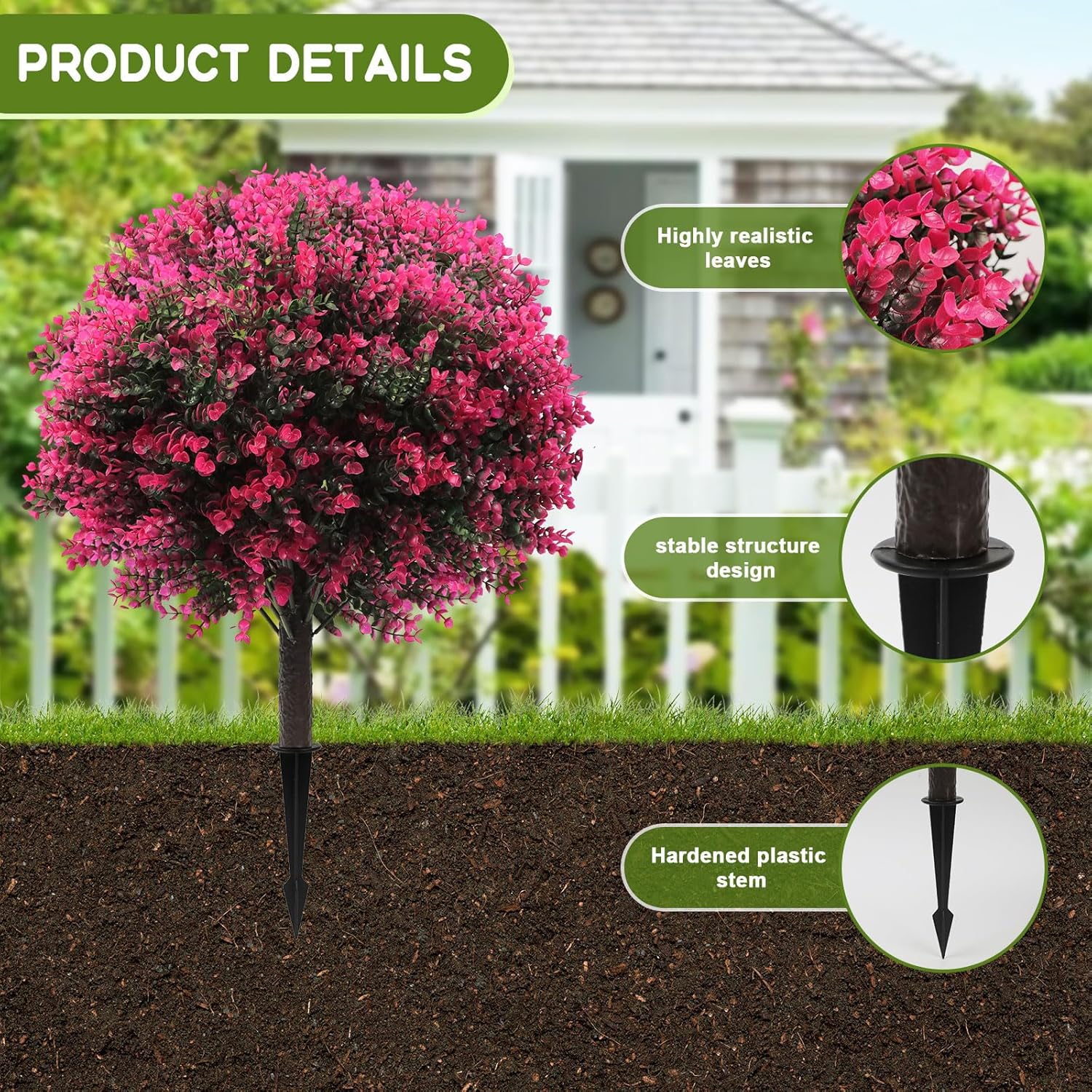 AXHJ 23 Incher Set of 2 Artificial Boxwood Topiaries