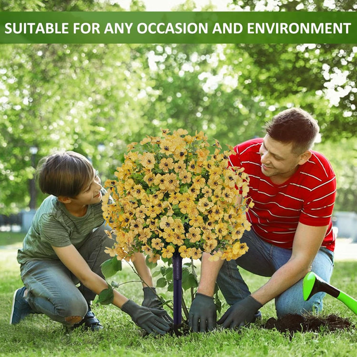 236in Artificial Violet Topiary Tree with Ground Spikes