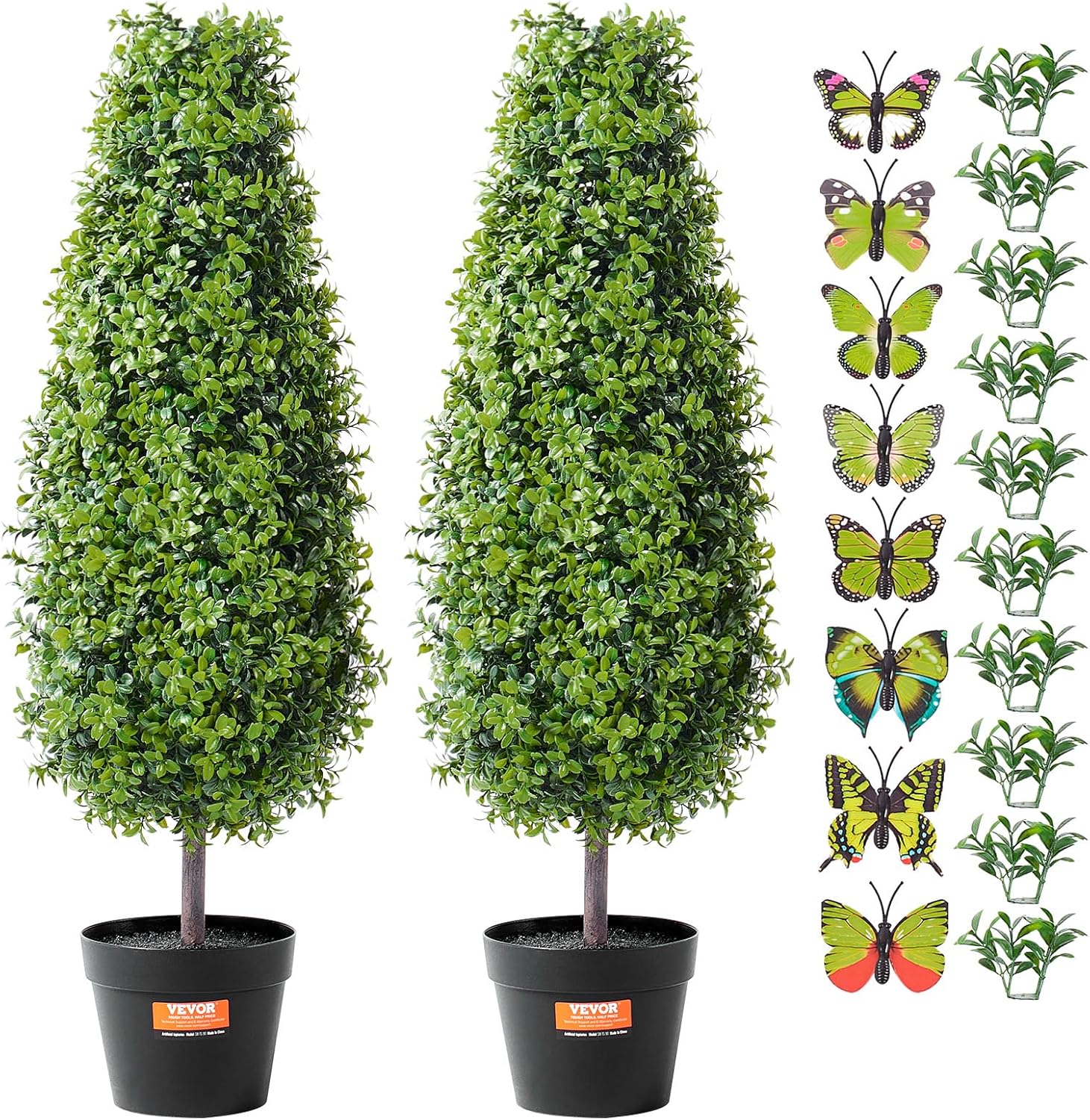 VEVOR Artificial Boxwood Topiary Tree 36 Inch 2 Pack