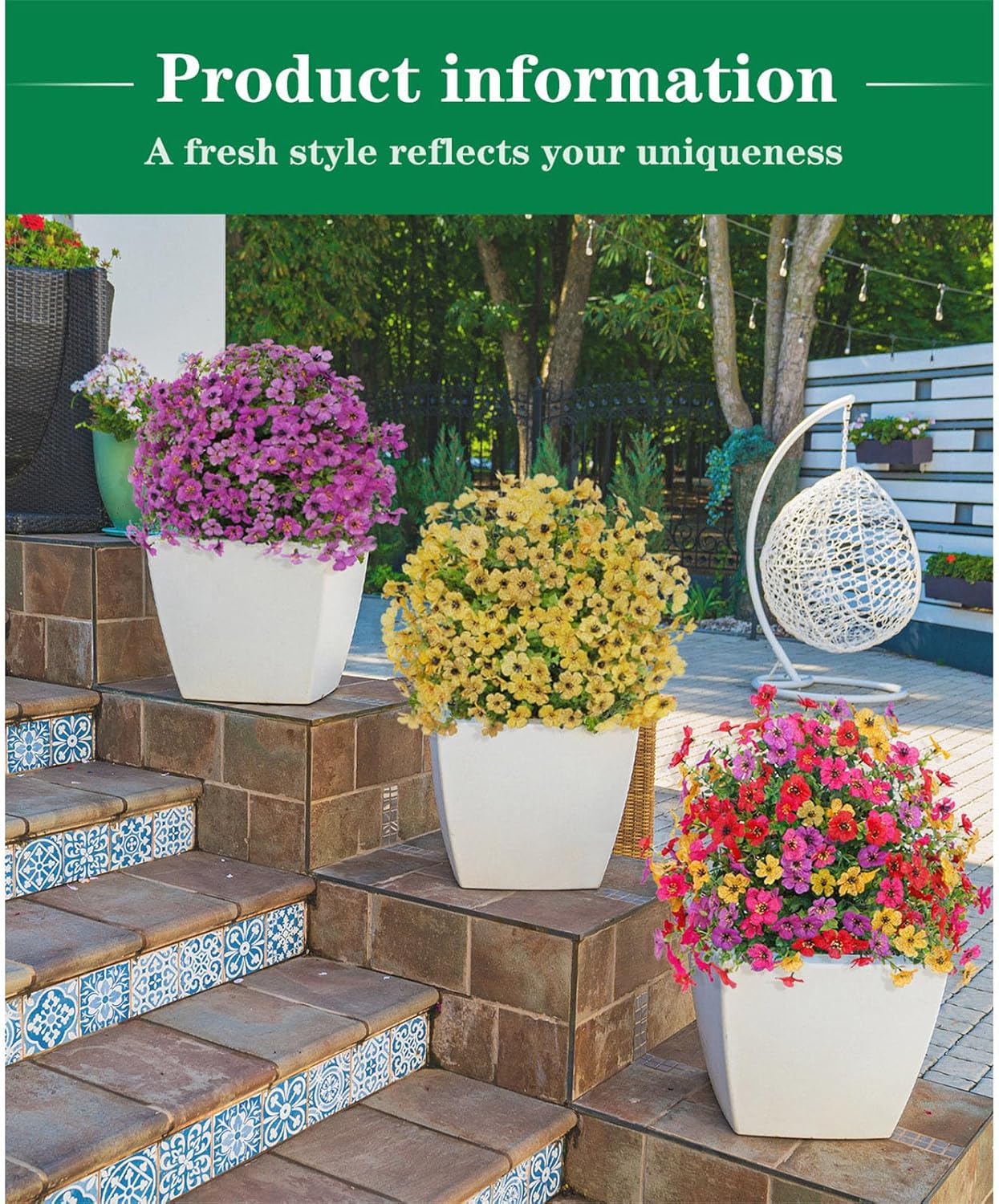 236in Artificial Violet Topiary Tree with Ground Spikes