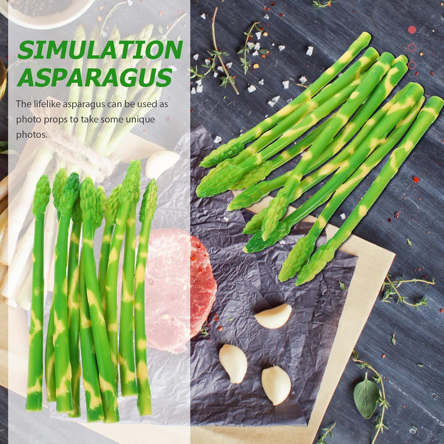 DECHOUS 10Pcs Artificial Asparagus Display Props