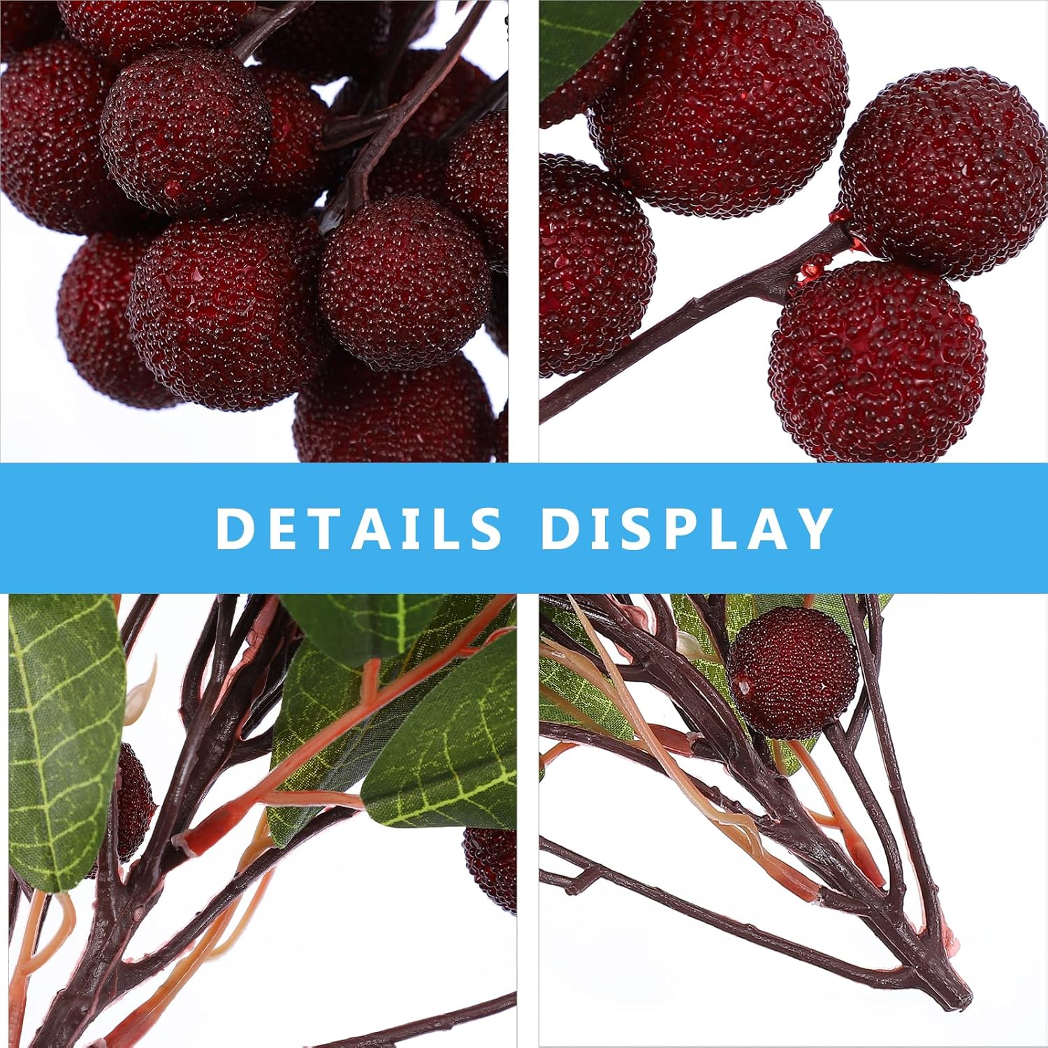 Realistic Simulated Bayberry Faux Fruit Decor