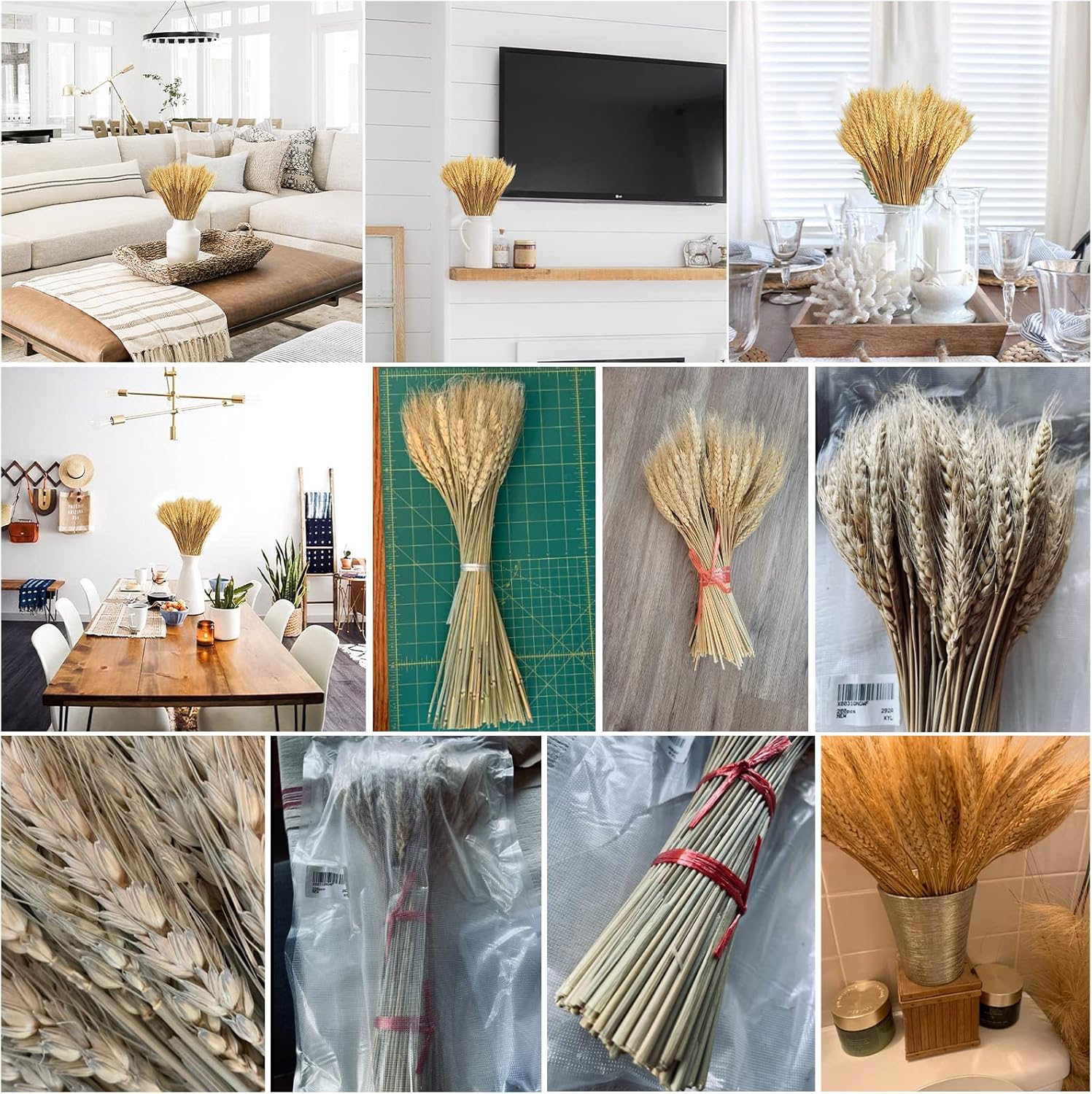 Uieke 177 Inch Dried Wheat Stalks for Home Decor
