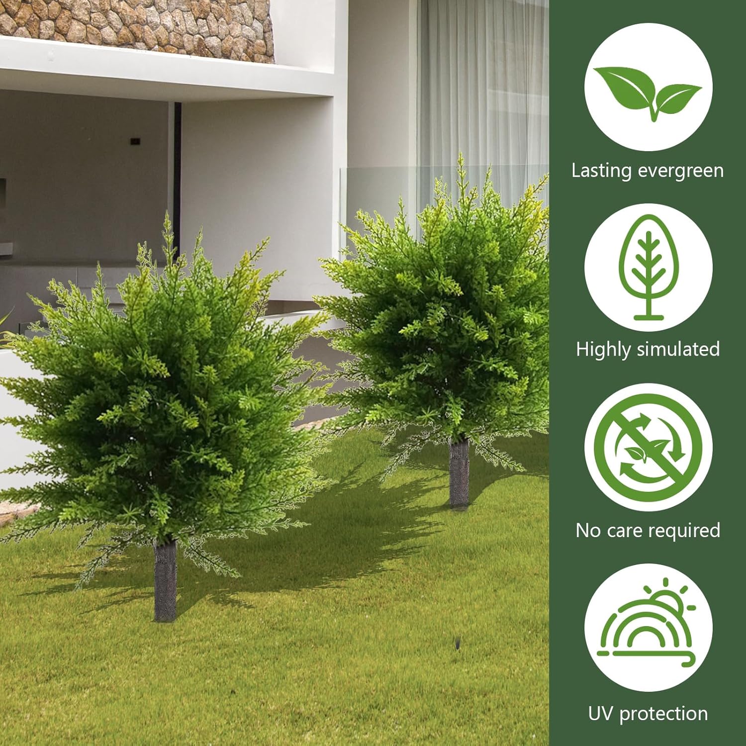 236 Inch Artificial Cypress Topiary Set of 2
