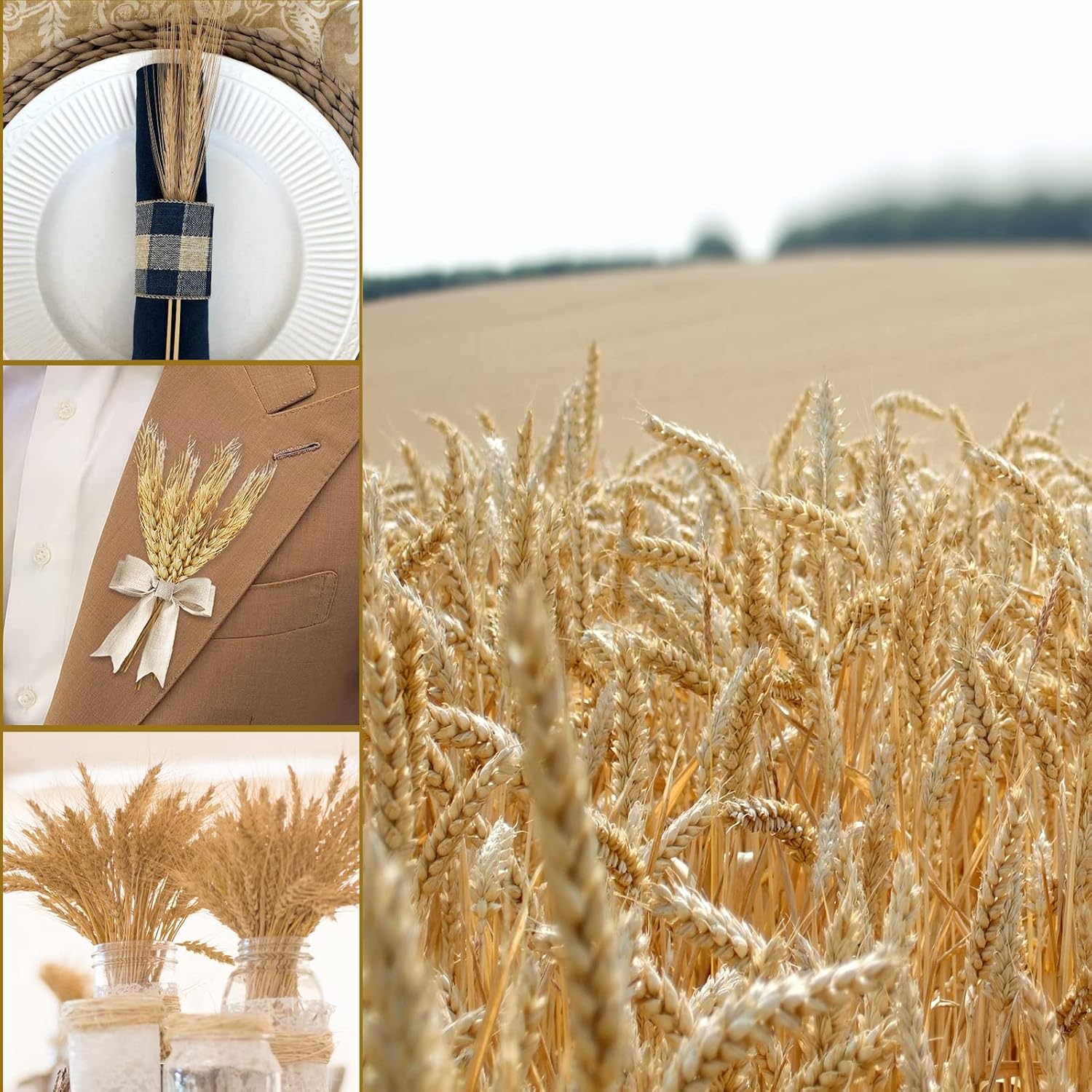 Uieke 177 Inch Dried Wheat Stalks for Home Decor