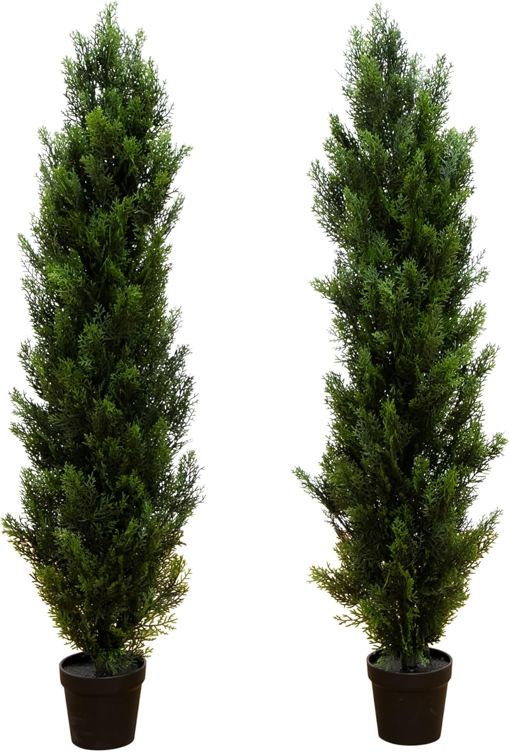 Nearly Natural 4ft Cedar Topiary Artificial Trees Set of 2