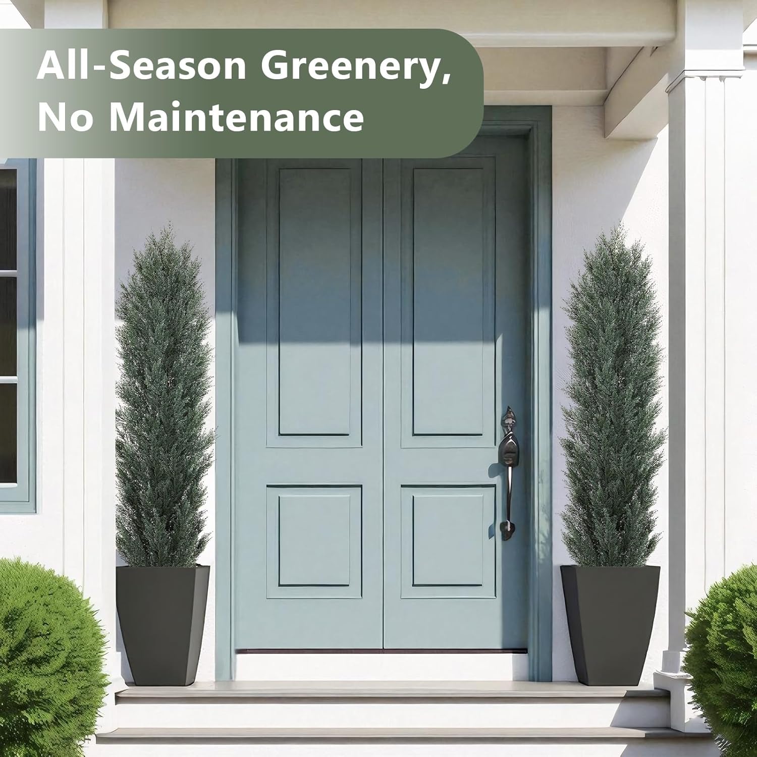 THE BLOOM TIMES 6ft Artificial Topiary Trees Set of 2
