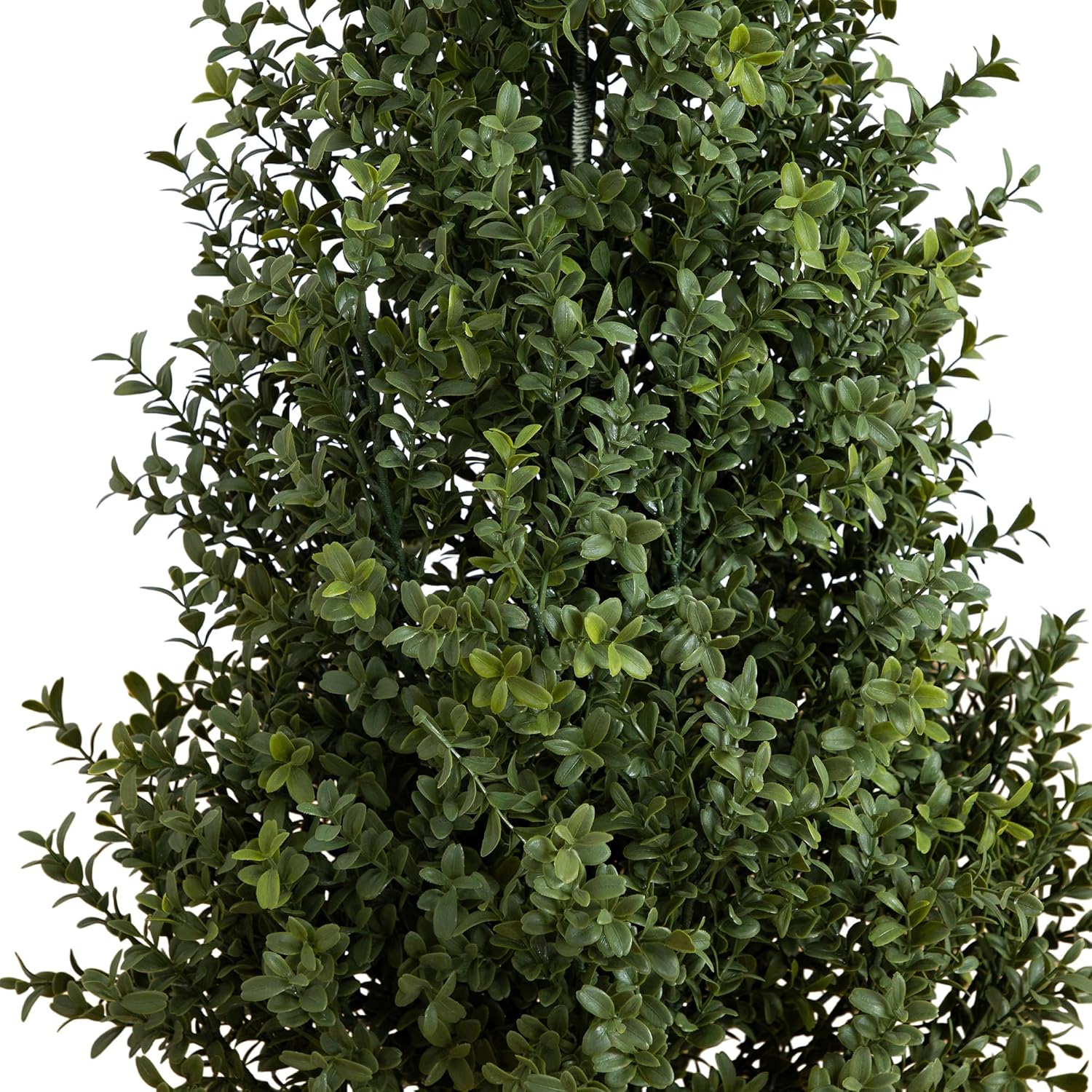 Nearly Natural 4ft UV-Resistant Artificial Boxwood Topiary Tree with Planter