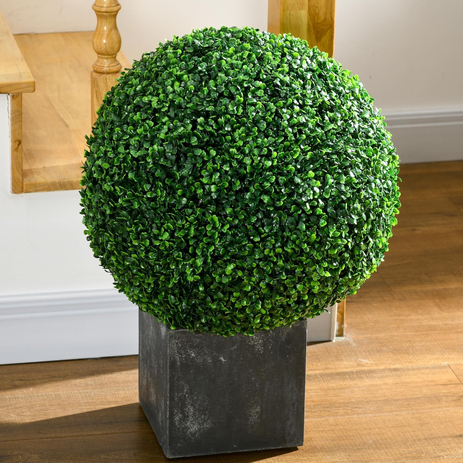 HOMCOM Artificial Boxwood Topiary Ball Set of 2