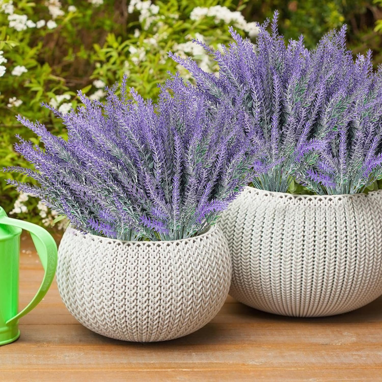TURNMEON 20 Bundle Artificial Lavender Flowers UV Resistant